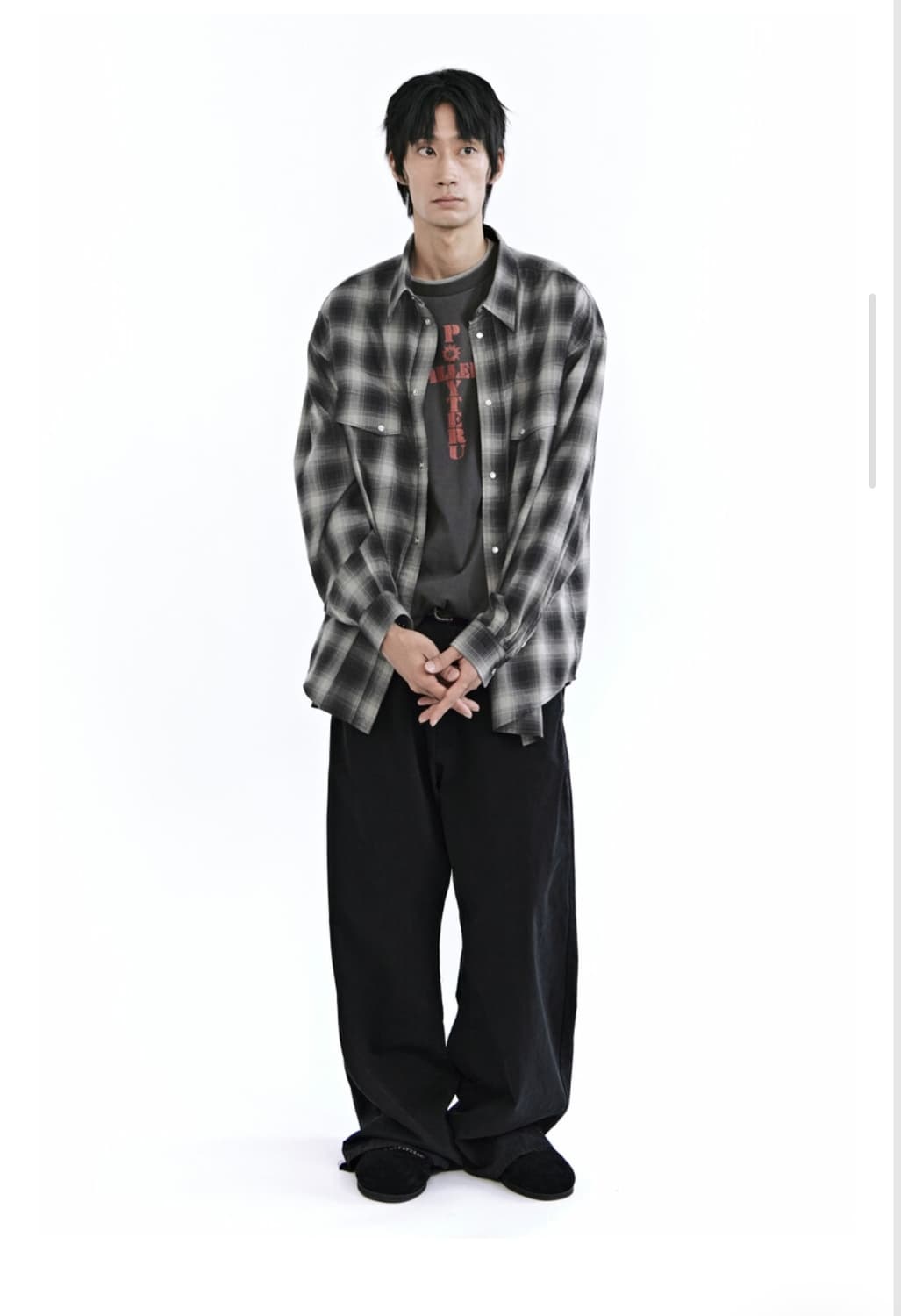 [3]폴리테루 loosed check shirt western 상품이미지5