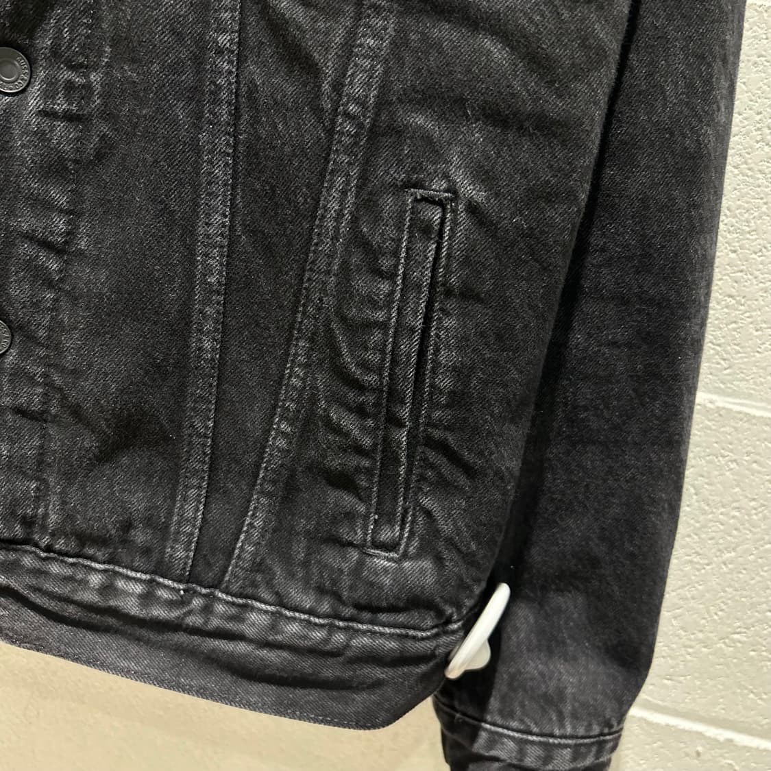 Levis Sherpa Black Denim Jacket 상품이미지7