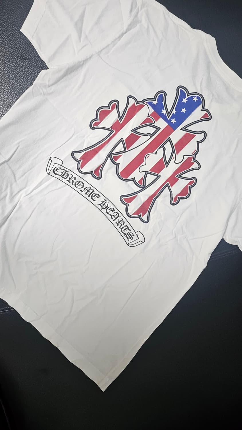 크롬하츠 성조기반팔티 L 상품이미지1