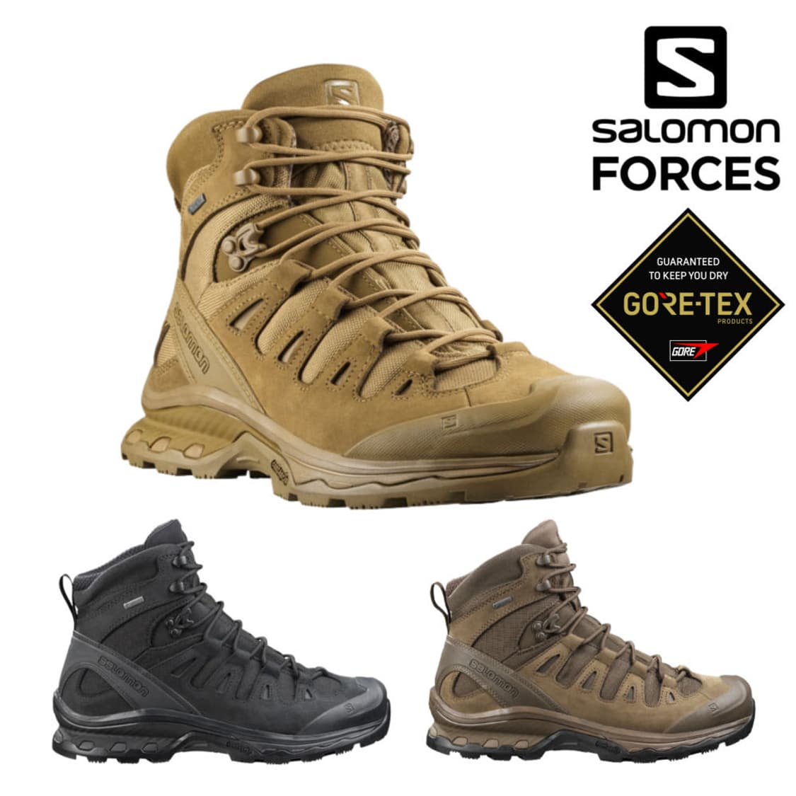 [245] 살로몬 퀘스트 4D 고어텍스 포스2 등산화 (코요테 브라운) 상품이미지1