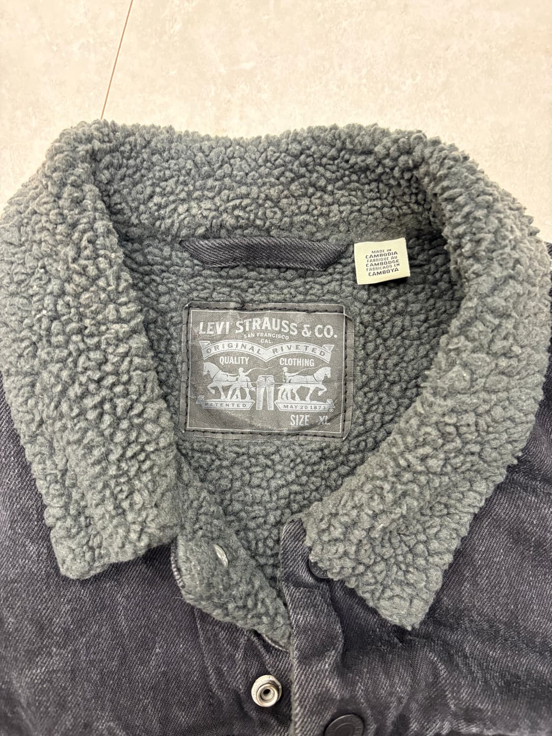 리바이스 쉐르파 데님 트러커 자켓 xl 상품이미지4