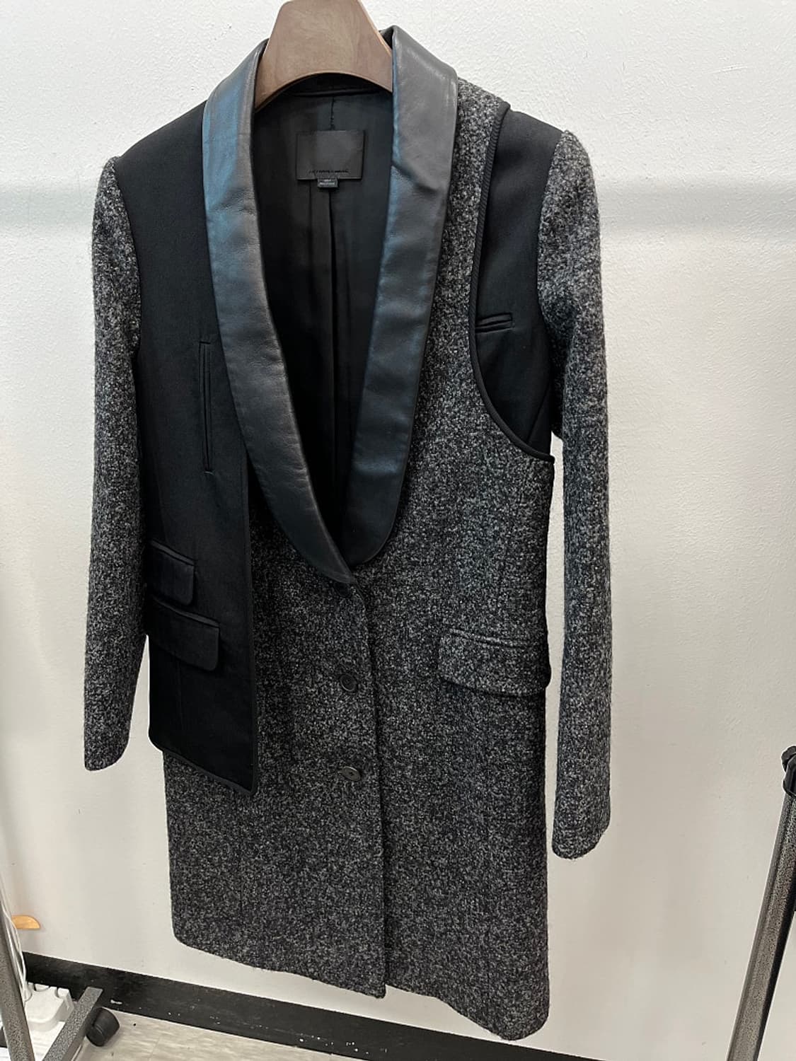 여) 알렉산더왕 레더카라 울코트  상품이미지1