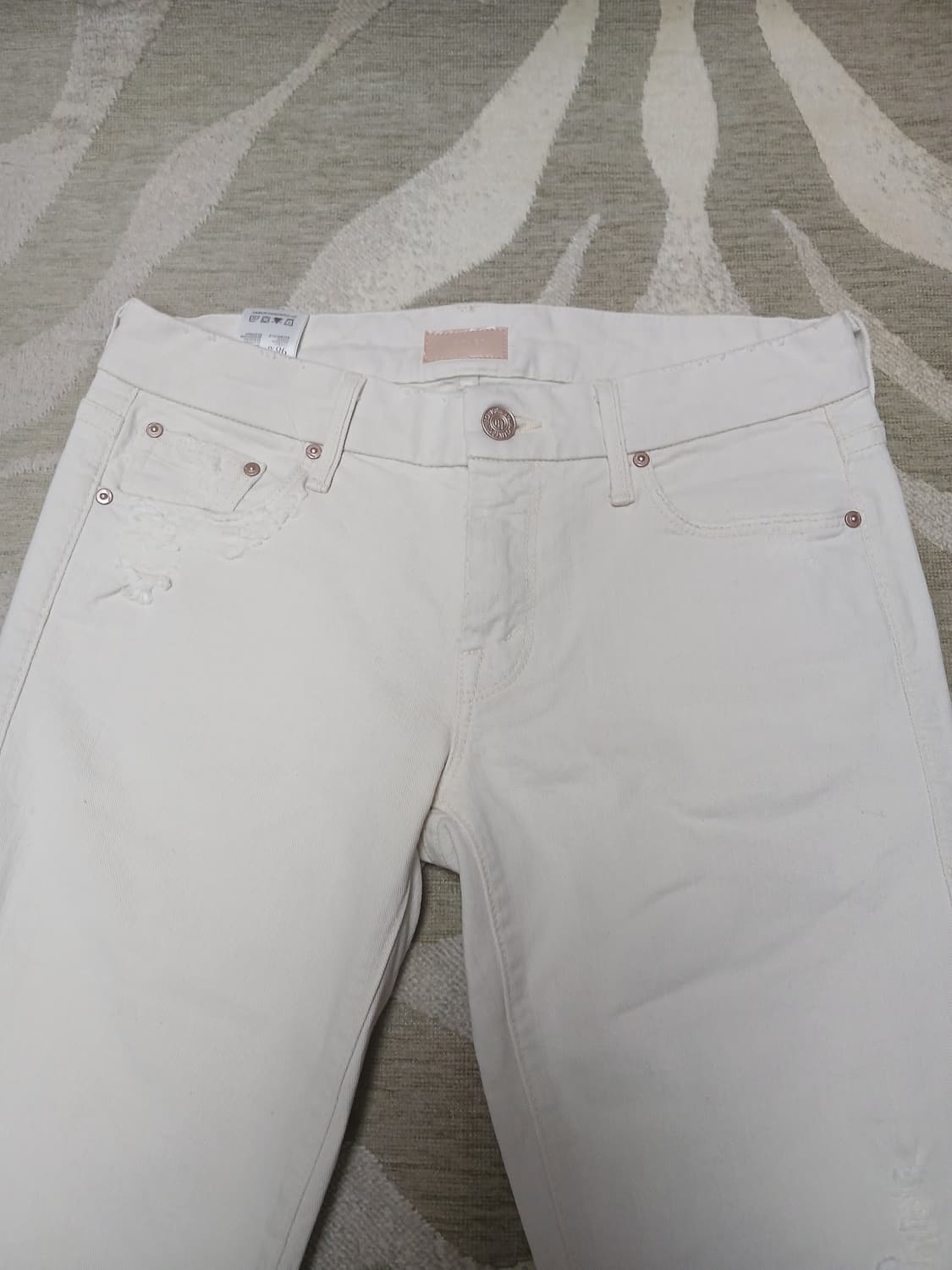 Mother 프리미엄 화이트 데님 팬츠 26  상품이미지3