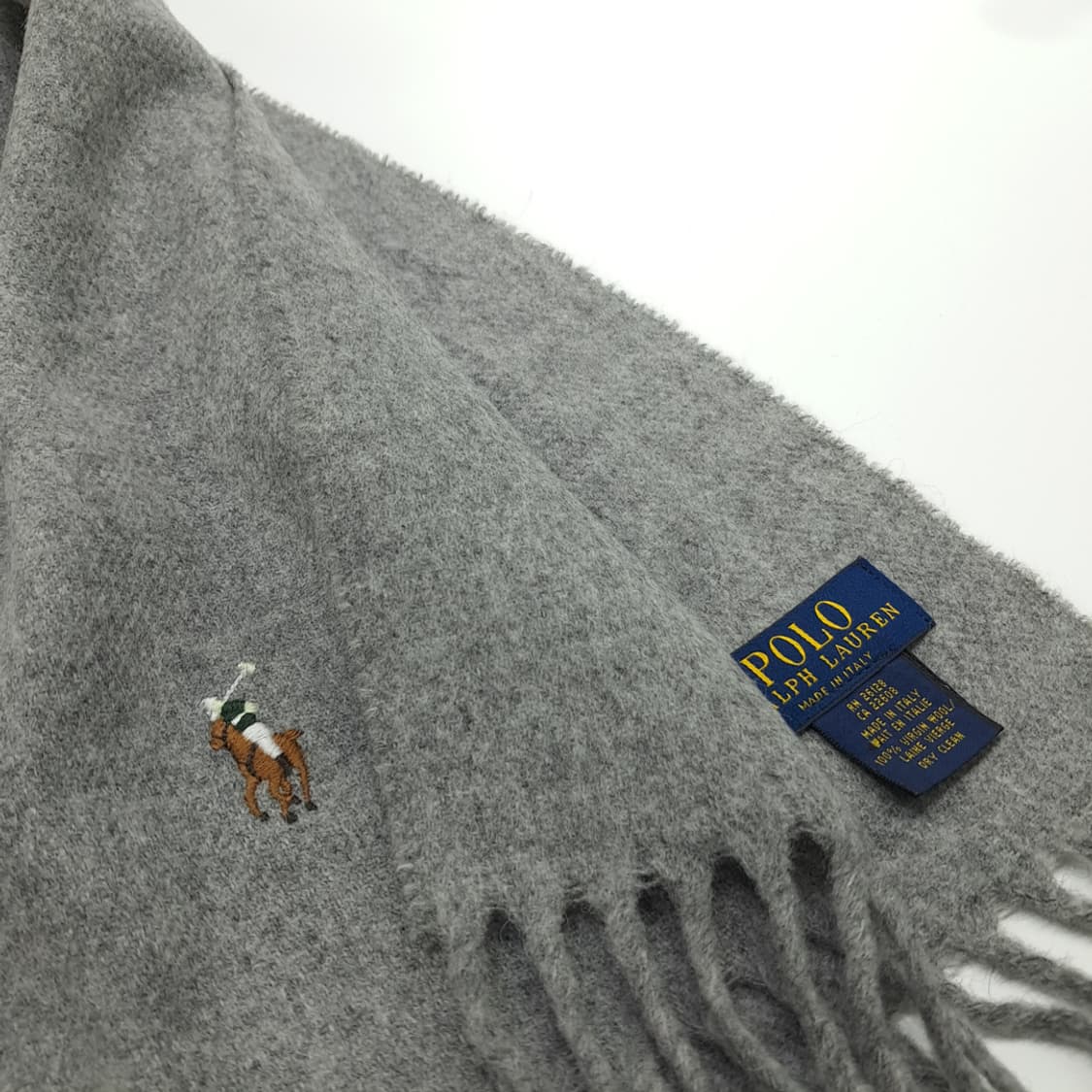 MX208 폴로 랄프로렌 그레이 버진울 목도리 머플러 상품이미지4