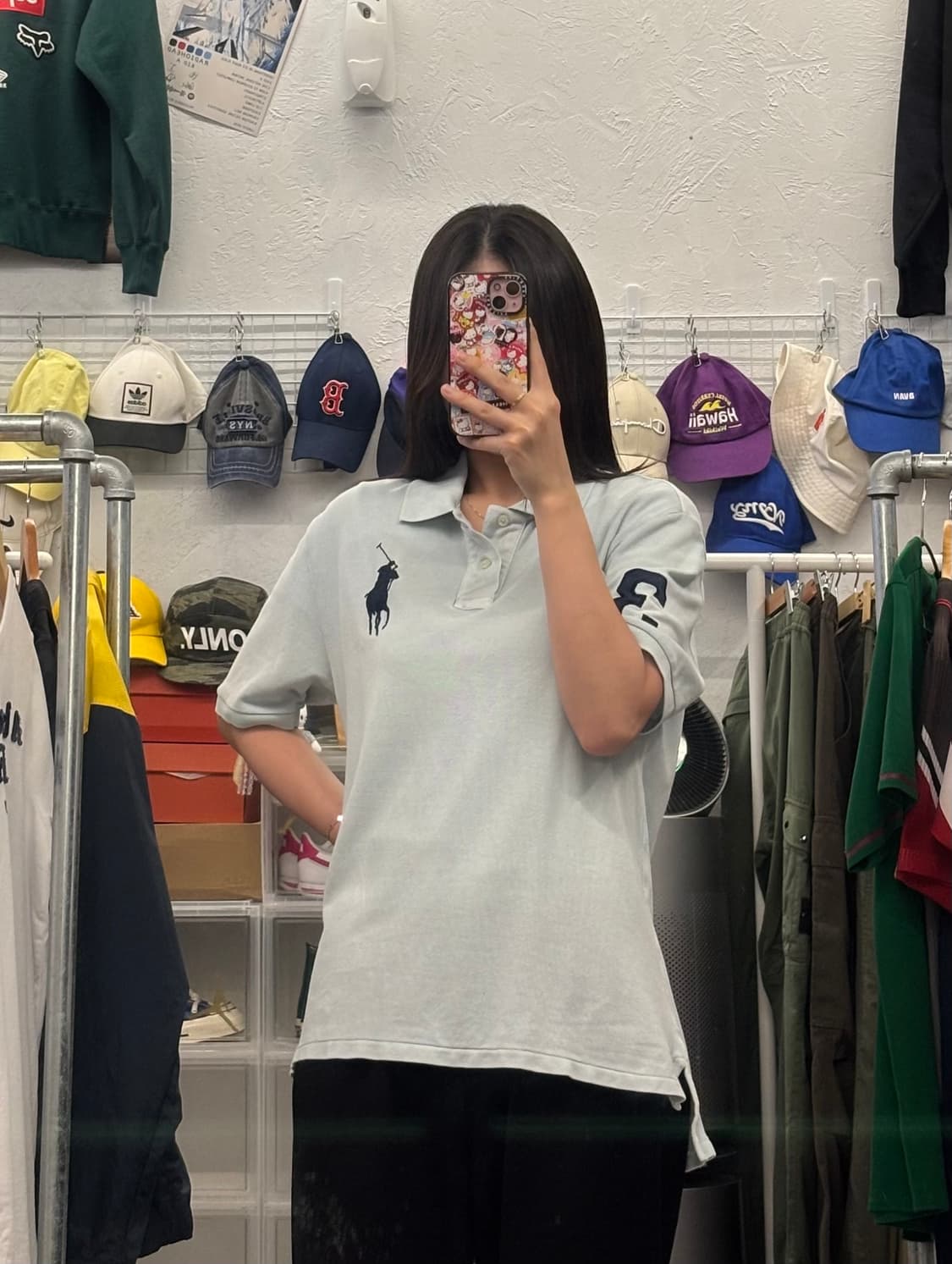 폴로 랄프로렌 스카이블루 빅포니 Pk 카라 반팔티 M 추천 상품이미지1