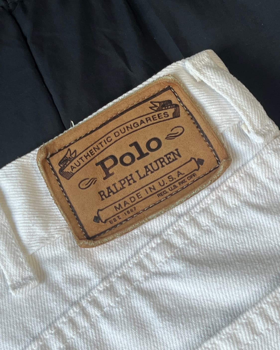 80s Polo Authentic Dungarees White Denim 상품이미지3