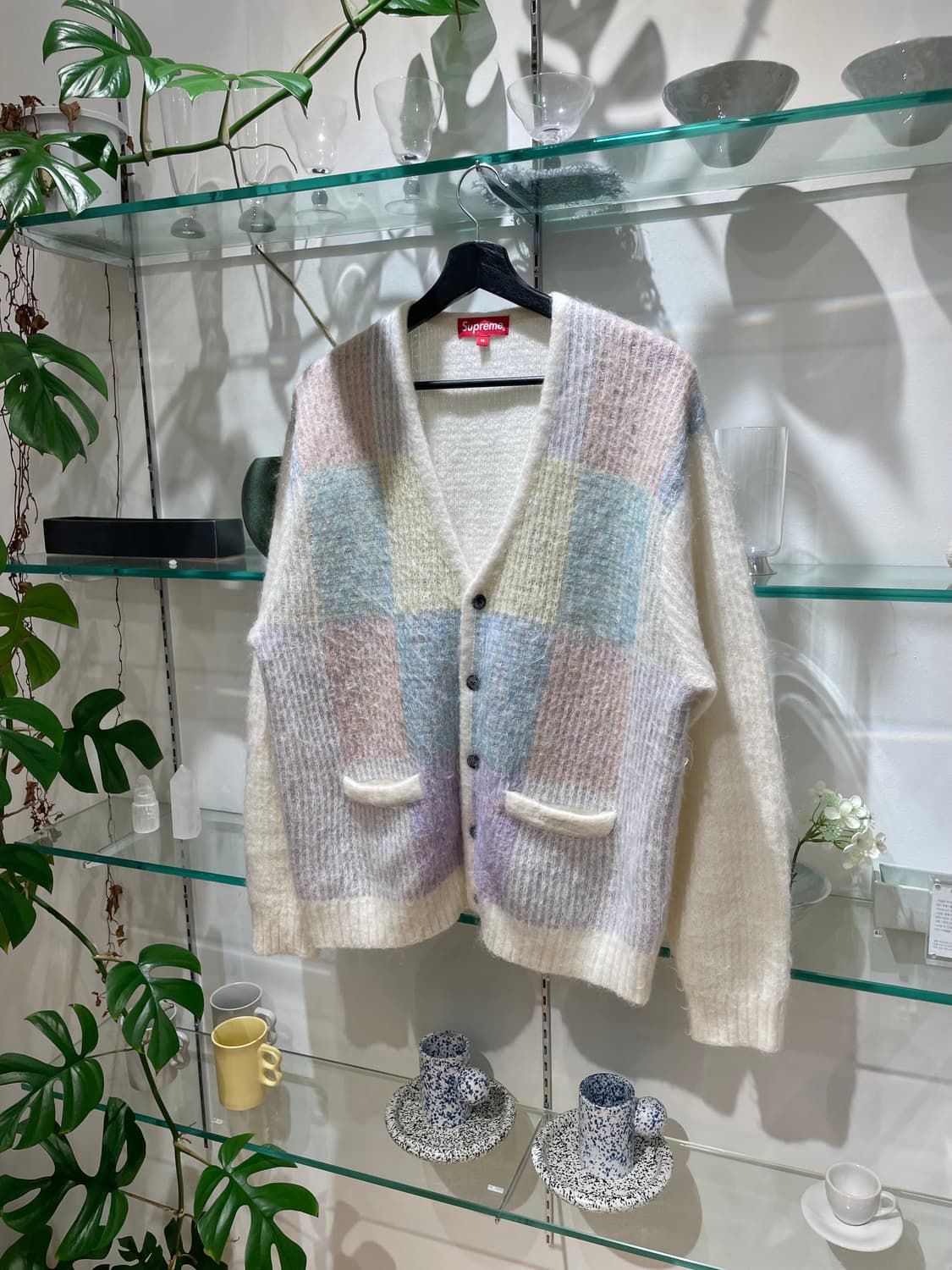 슈프림 brushed grid cardigan 상품이미지4
