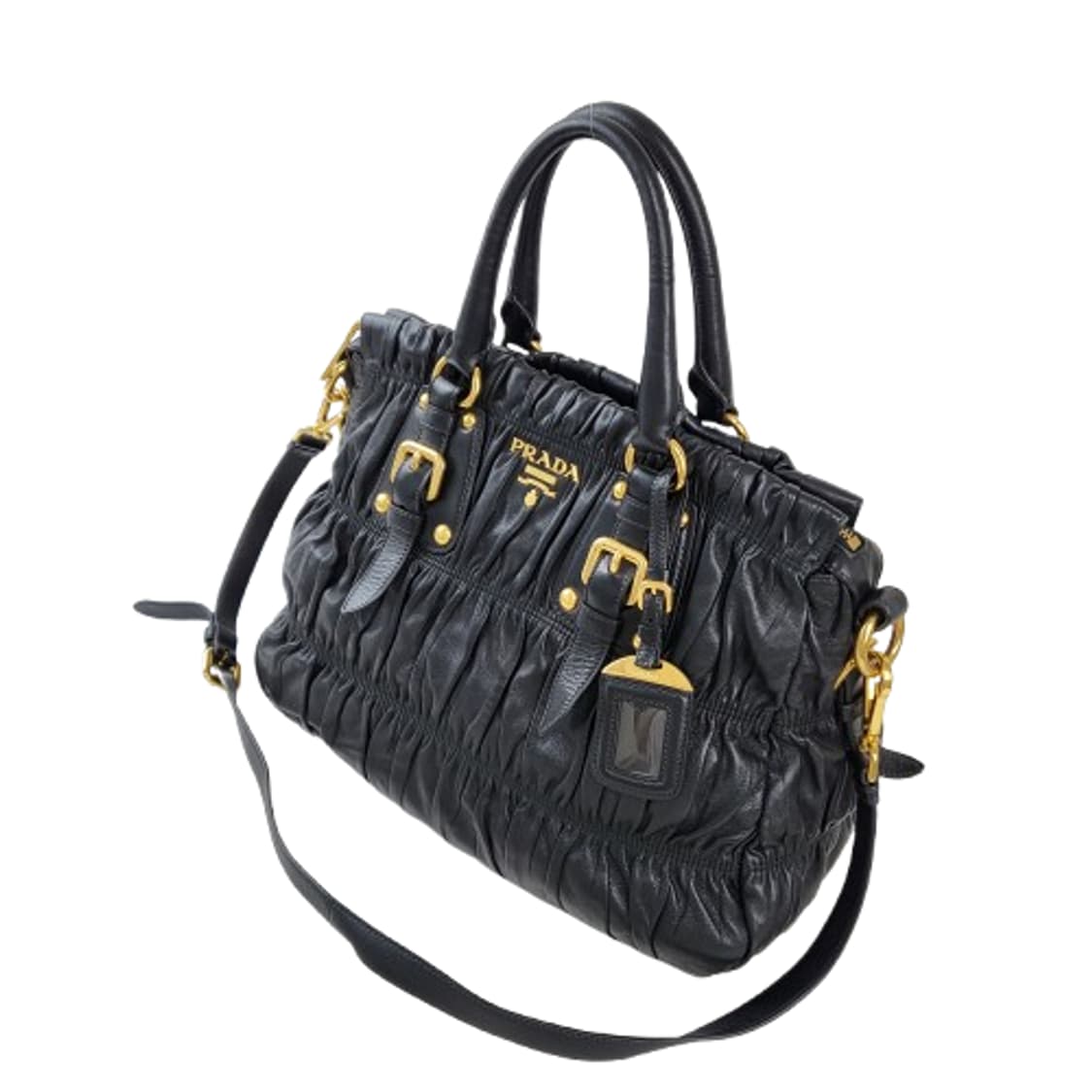정품 프라다 클래식 고프레 램스킨 2-WAY 백 상품이미지4