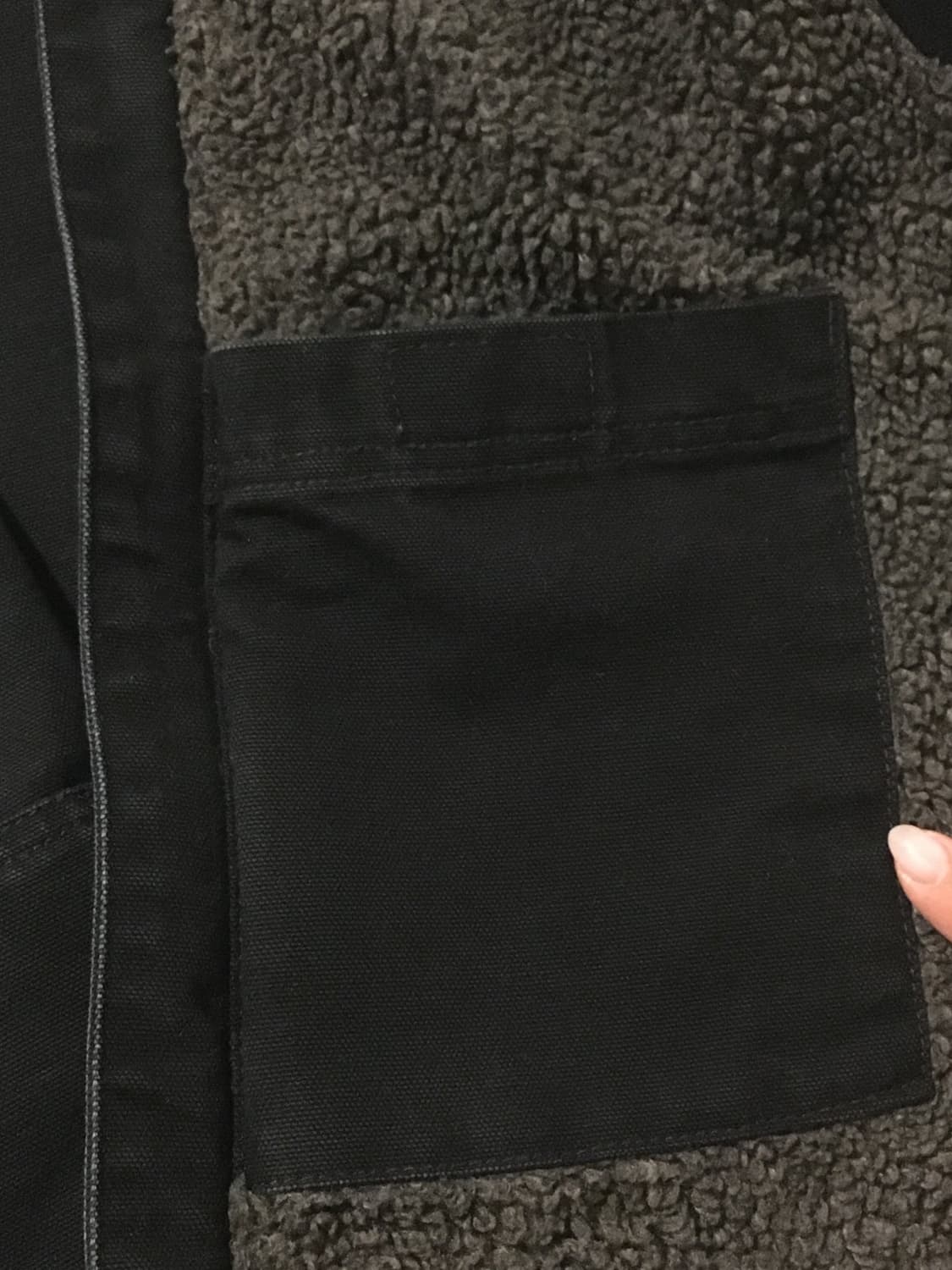 Carhartt-루즈 핏 워시트 덕 셰르파 안간 모크넥 조끼 블랙(XL) 상품이미지7