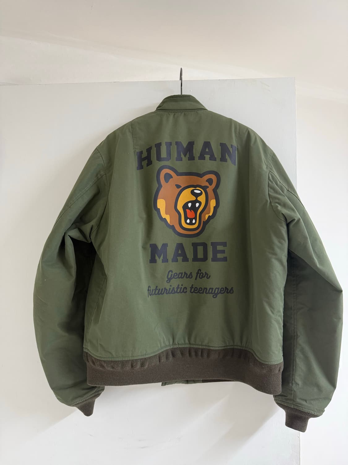 휴먼메이드 베어 플라이트 자켓 올리브 드랩 XL size 상품이미지2