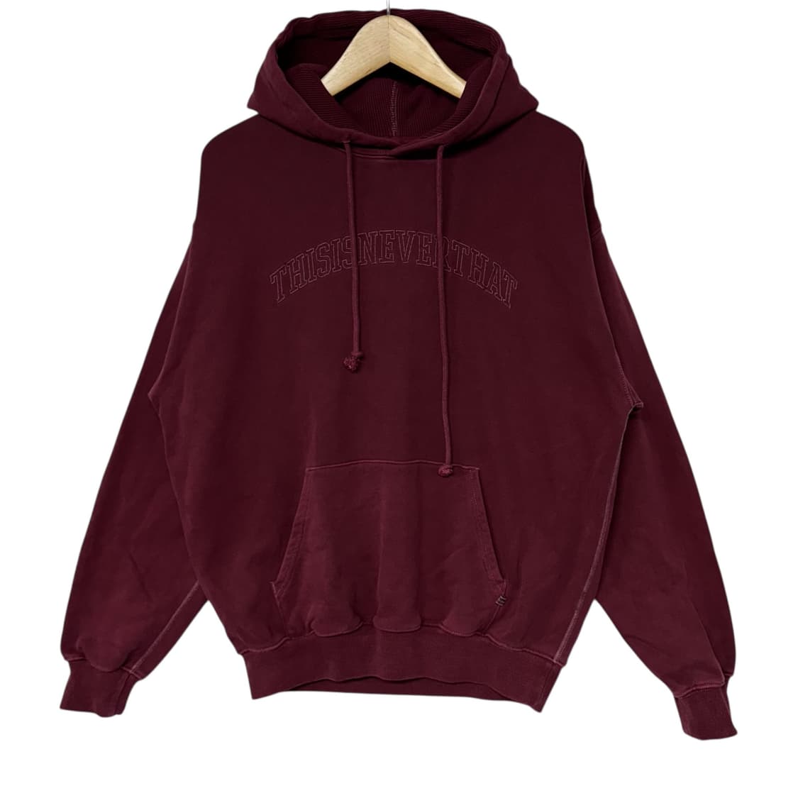 디스이즈네버댓 아치로고 후드티 버건디 상품이미지1