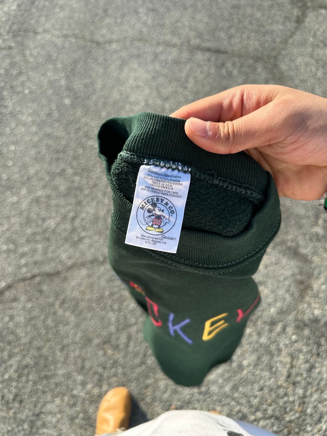 90’s Disney Mickey logo embroidery sweat 상품이미지9