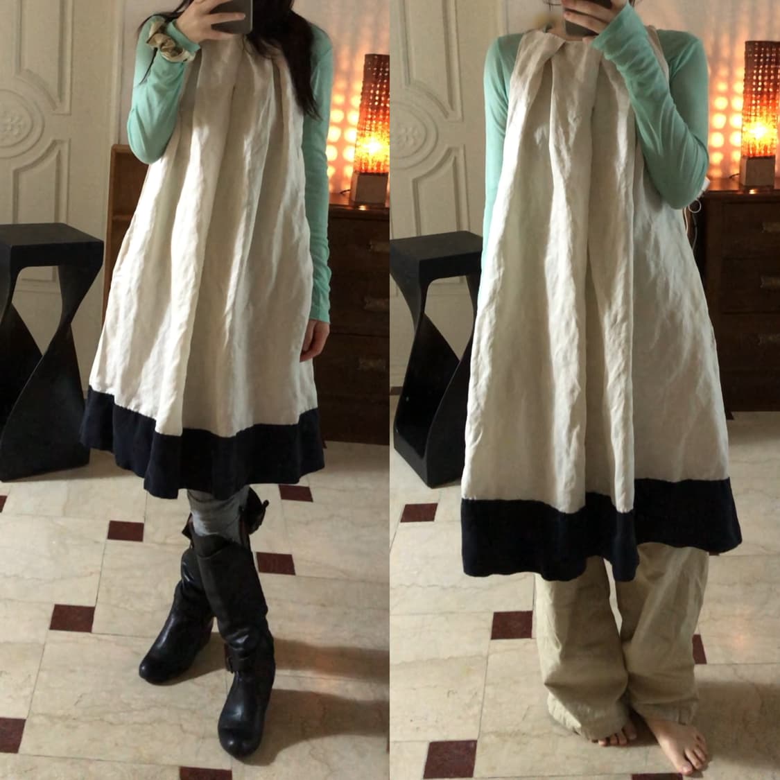 [직수입] 빈티지 리넨 슬리브리스 드레스 상품이미지3