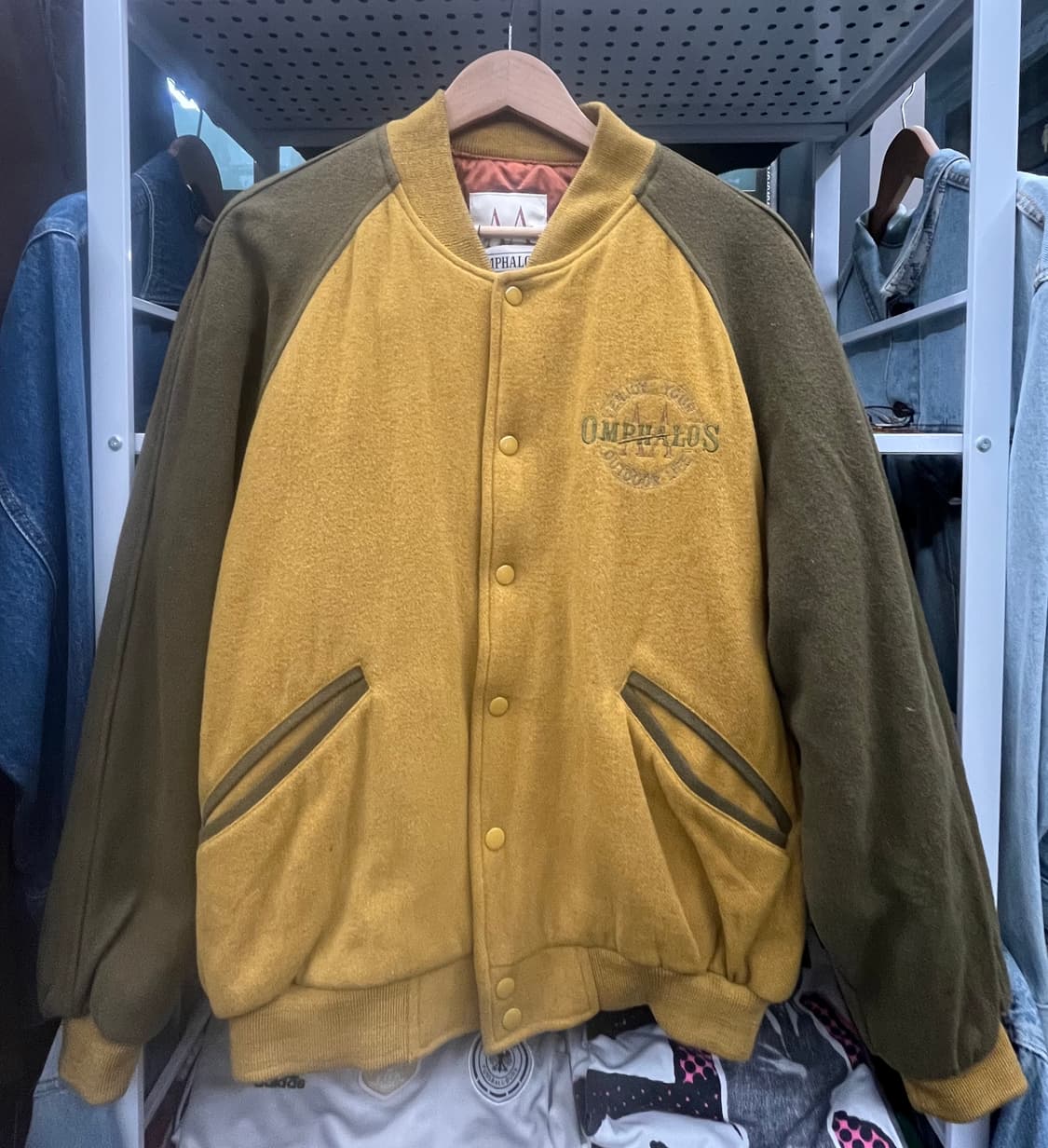 90s 옴팔로스 야구 점퍼 배색 자켓 상품이미지1