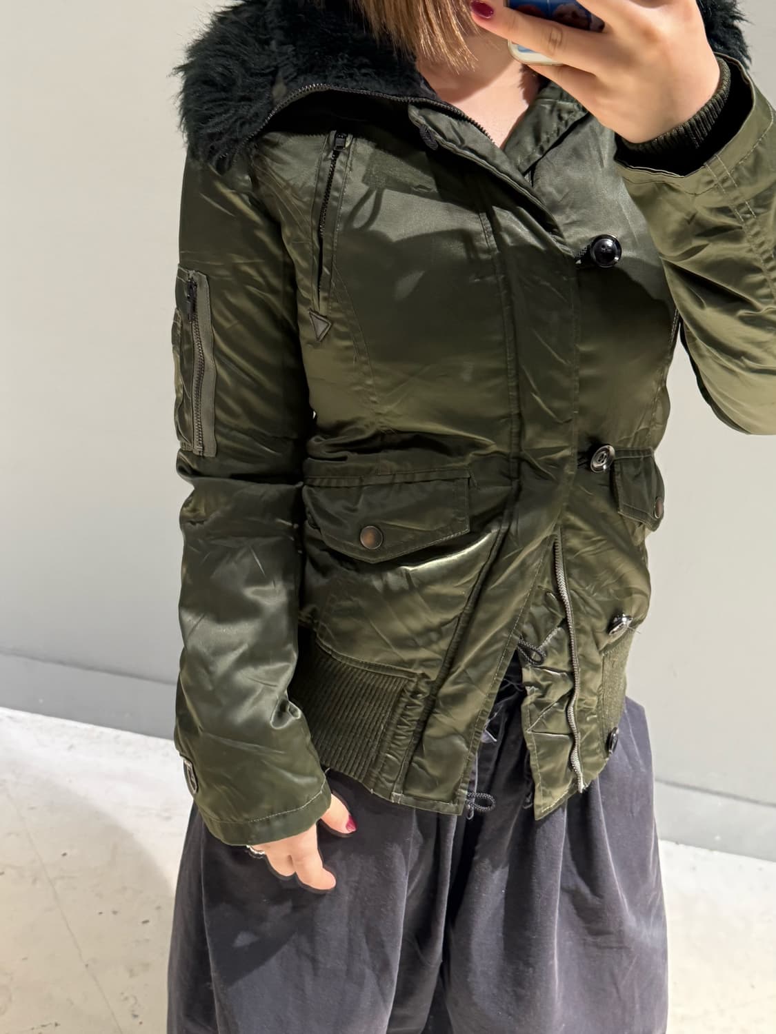 Hood fur n2b 2-way zipper jumper 상품이미지3