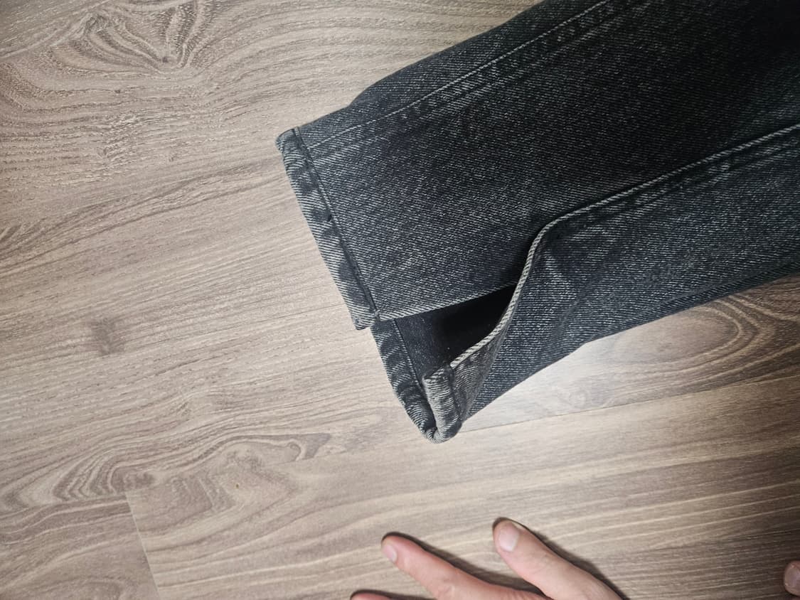 (48)솔리드 절개 흑청바지 상품이미지3