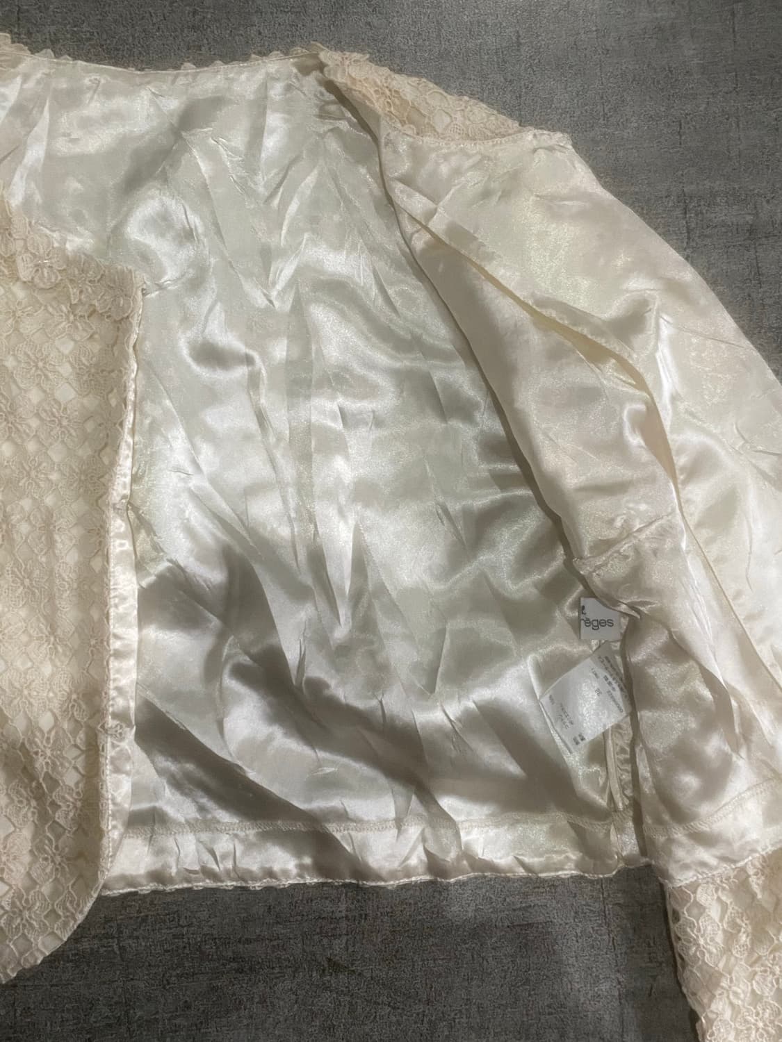 Courreges 핀터깔 달천깔페어리 공주프린세스 글리터 플라워크롭자켓 상품이미지3