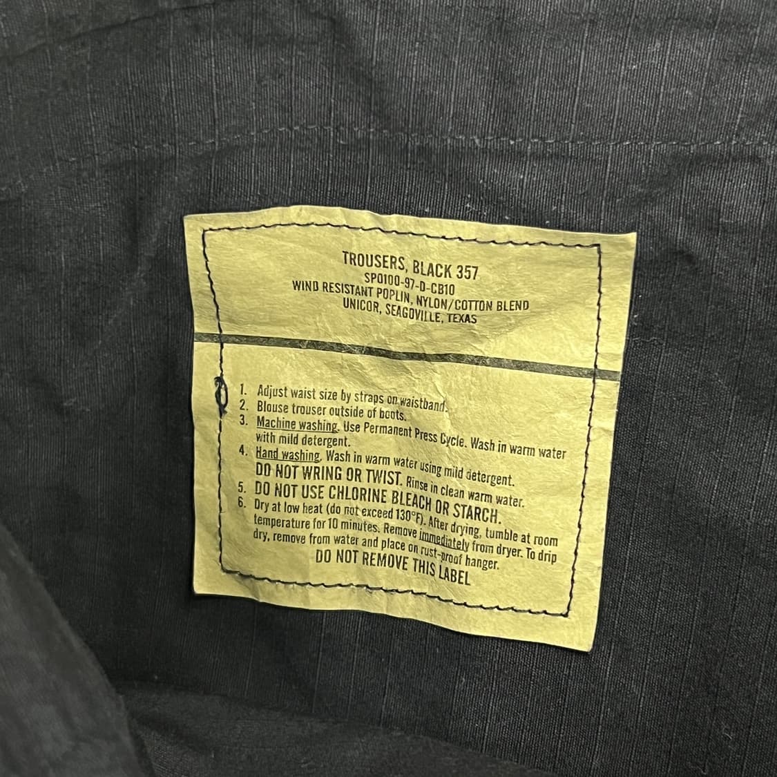 97's 미군 오리지널 BLACK 357 BDU 카고 팬츠 S 상품이미지4