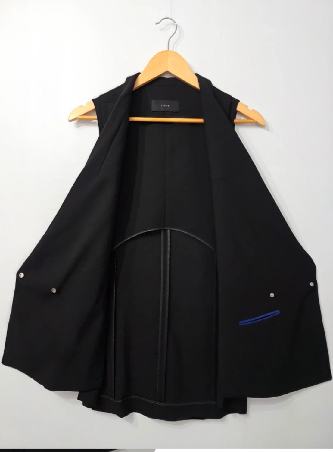 시스템 한섬 SYSTEM 블랙 베스트 조끼 ~55반 상품이미지1