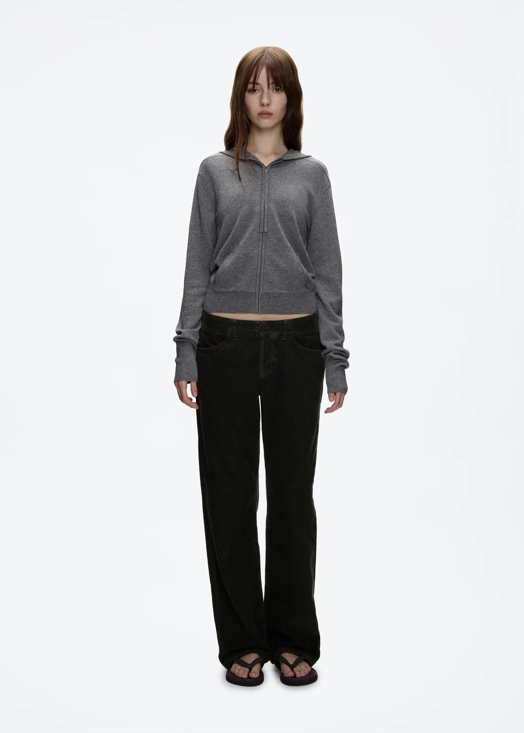 니트 후드 집업 상품이미지5