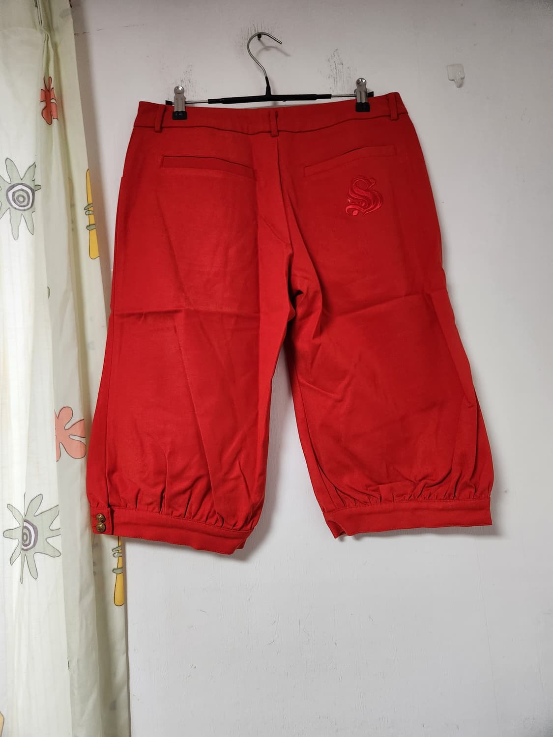 레드 7부 면바지 자수 포인트 30 상품이미지2