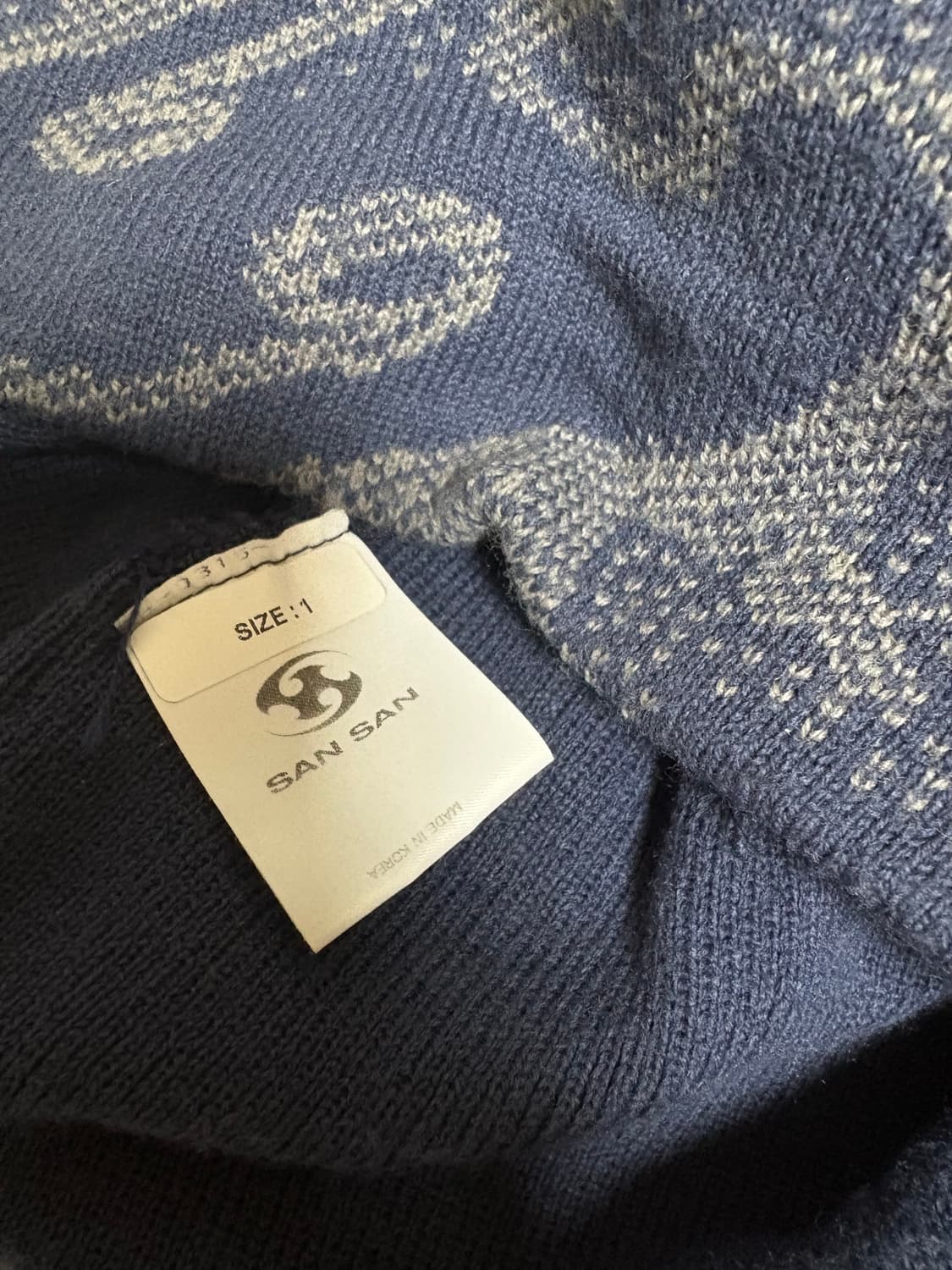 산산기어 23FW 로고 비니 네이비 상품이미지4