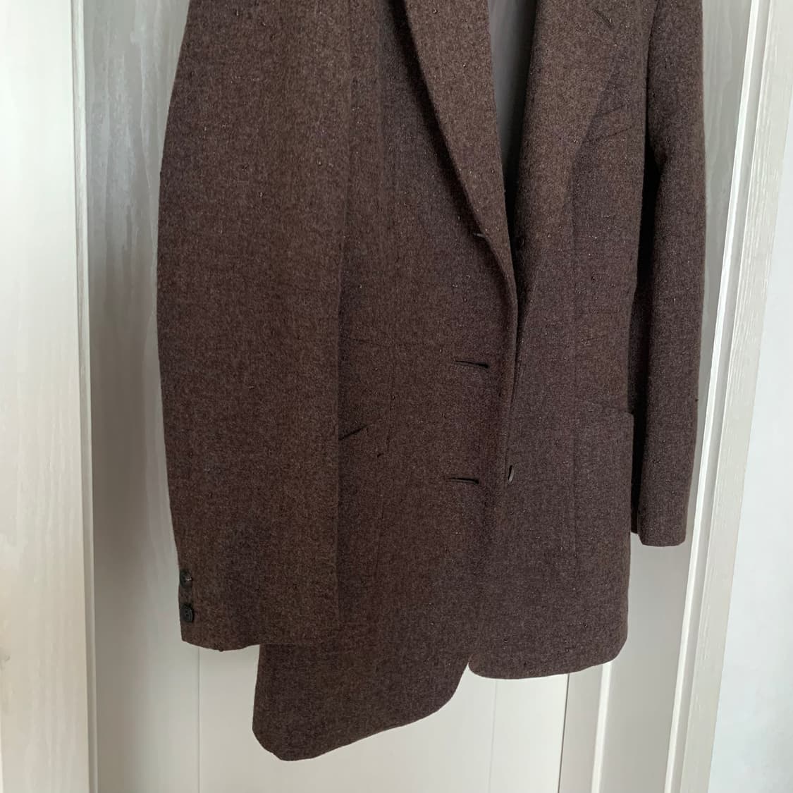 이세이 미야케 브라운 패널 울 자켓 블레이저 상품이미지3