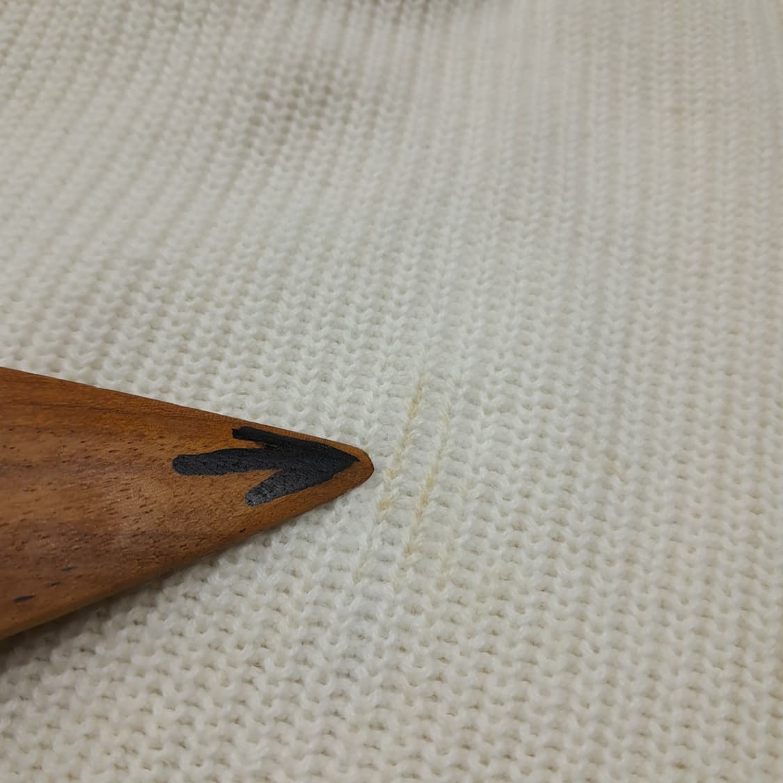 CL039 엘엘빈 미국판 80s그린라벨 믹스니트 아이보리 헨리넥 니트 상품이미지5