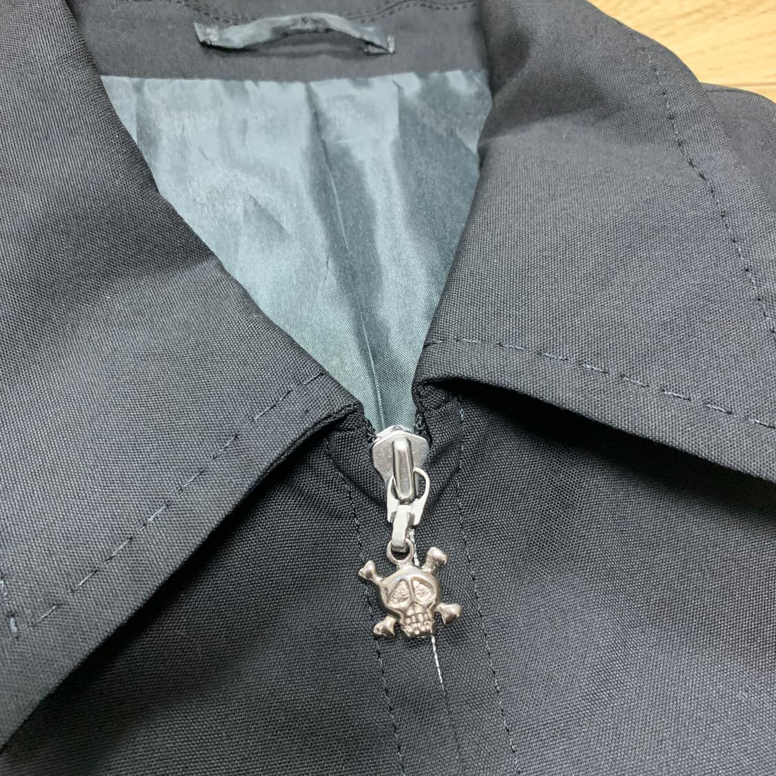 90)BlueCross964 해골지퍼 집업자켓 상품이미지3