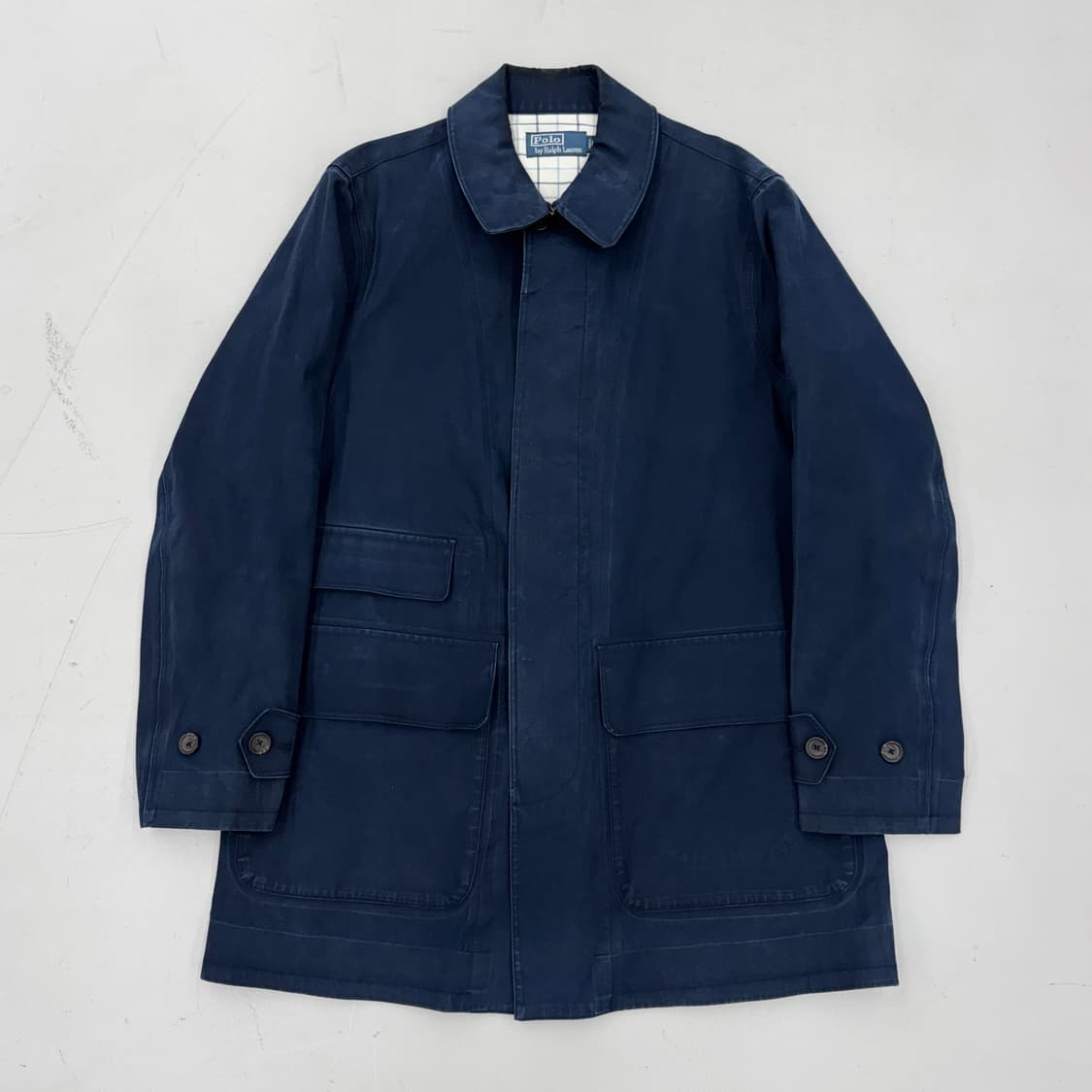 폴로 싱글 코튼 맥코트 레인코트 네이비 상품이미지2