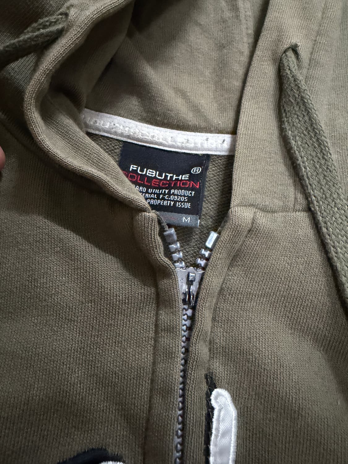 y2k 빈티지 후부 FUBU 후드집업 M 카키 상품이미지3