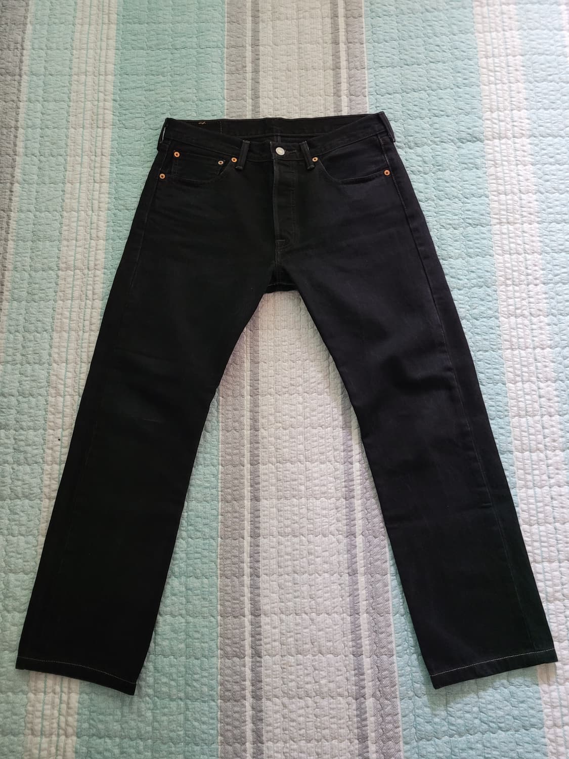 리바이스 501 오리지널 레귤러스트레이트 빈티지블랙진 32사이즈 상품이미지1