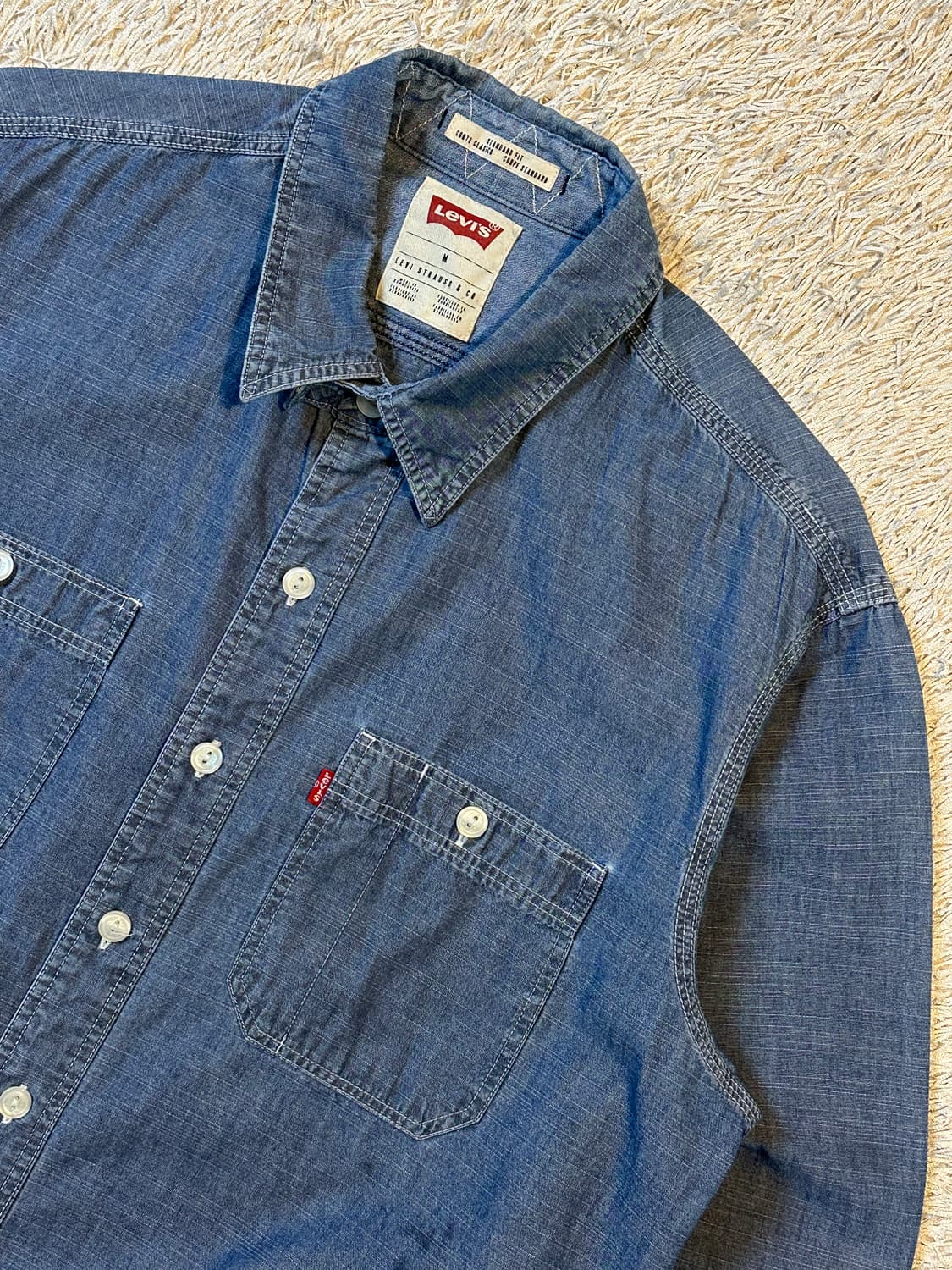 리바이스 LEVI'S 웨스턴 투포켓 데님 셔츠 중청 상품이미지2