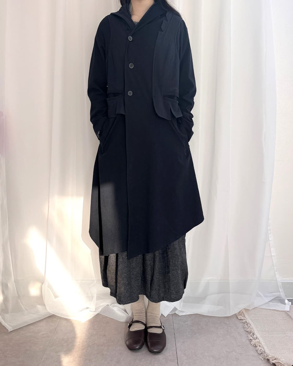 i+mu 도쿄 언발란스 레이어드 롱 자켓 상품이미지8