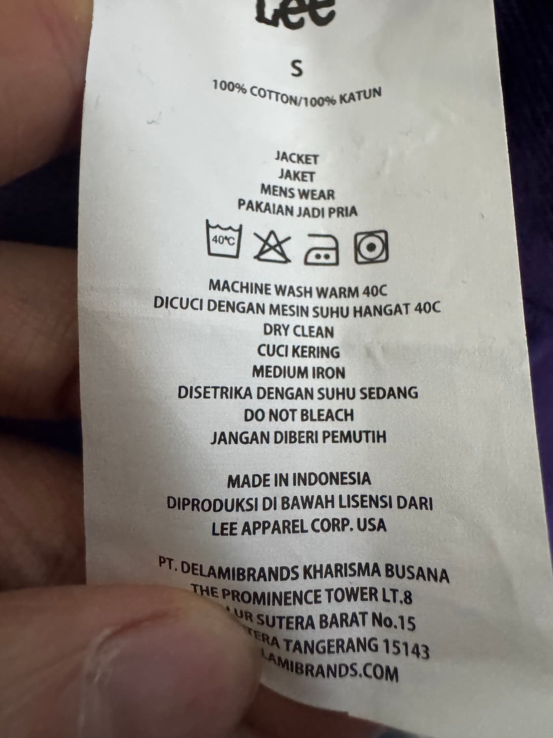 리 Lee 빅 로고 스펠아웃 후드티 S 퍼플 상품이미지4