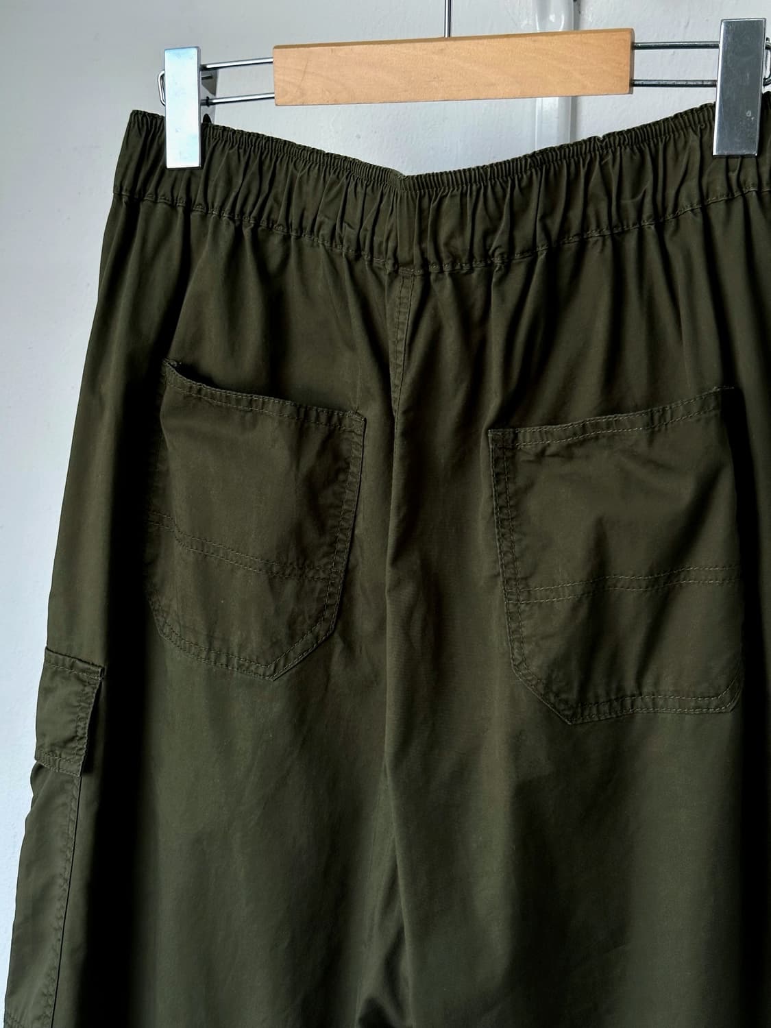 Military design cotton wide cargo pants 상품이미지5