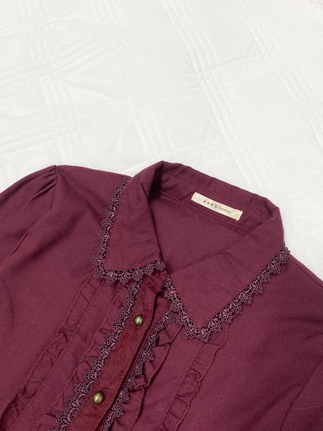 ꒰ঌ 엑시즈팜 체리와인 맛 블라우스 셔츠 ໒꒱ 상품이미지6