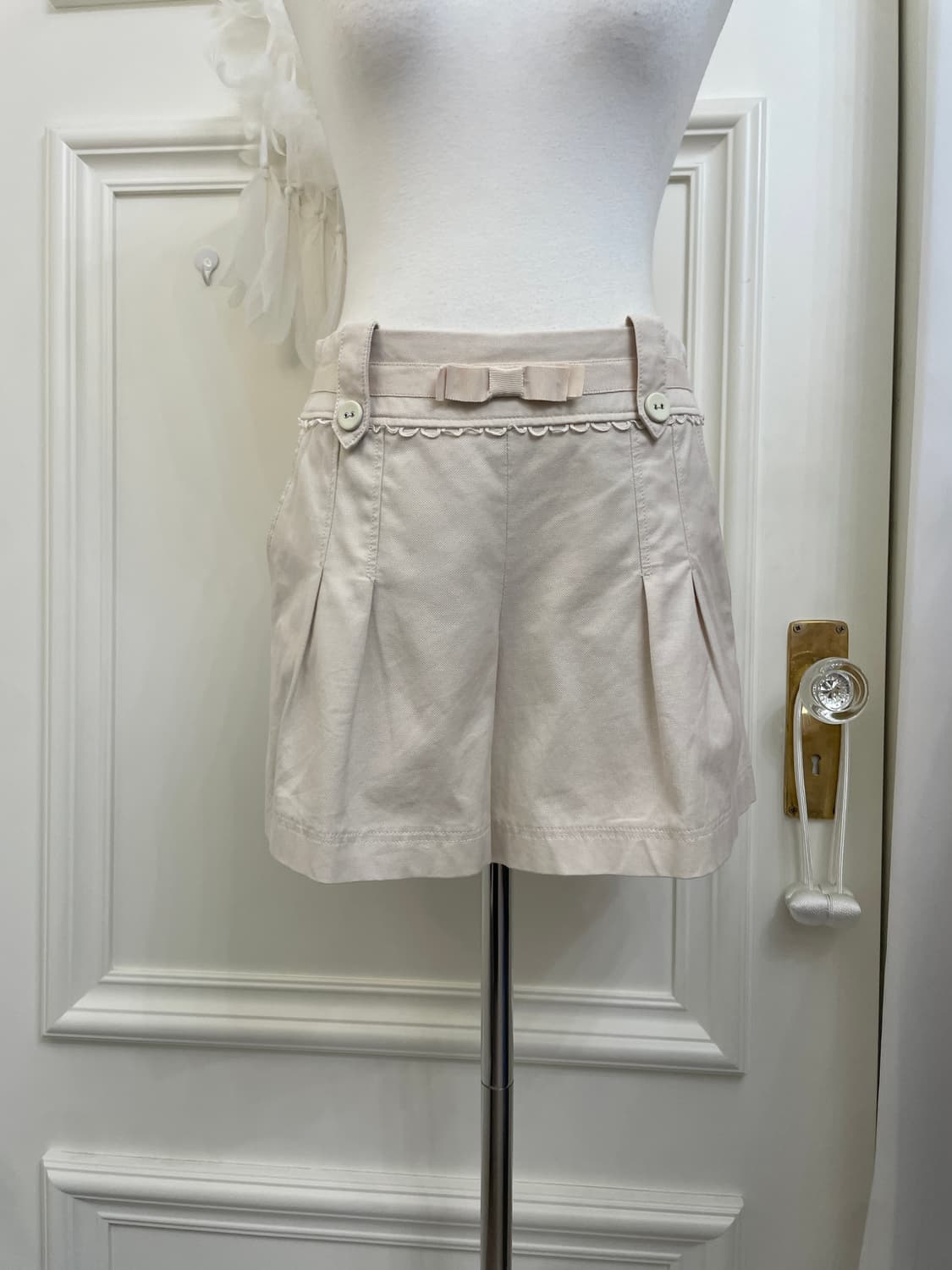 sheer pink bow point lovely mini pants 상품이미지5