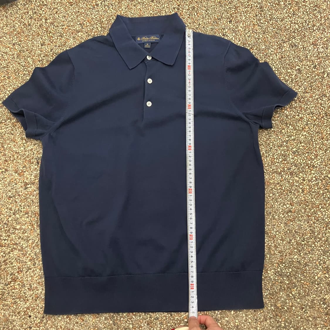 429 브룩스브라더스 코튼니트 카라 반팔 네이비 상품이미지6