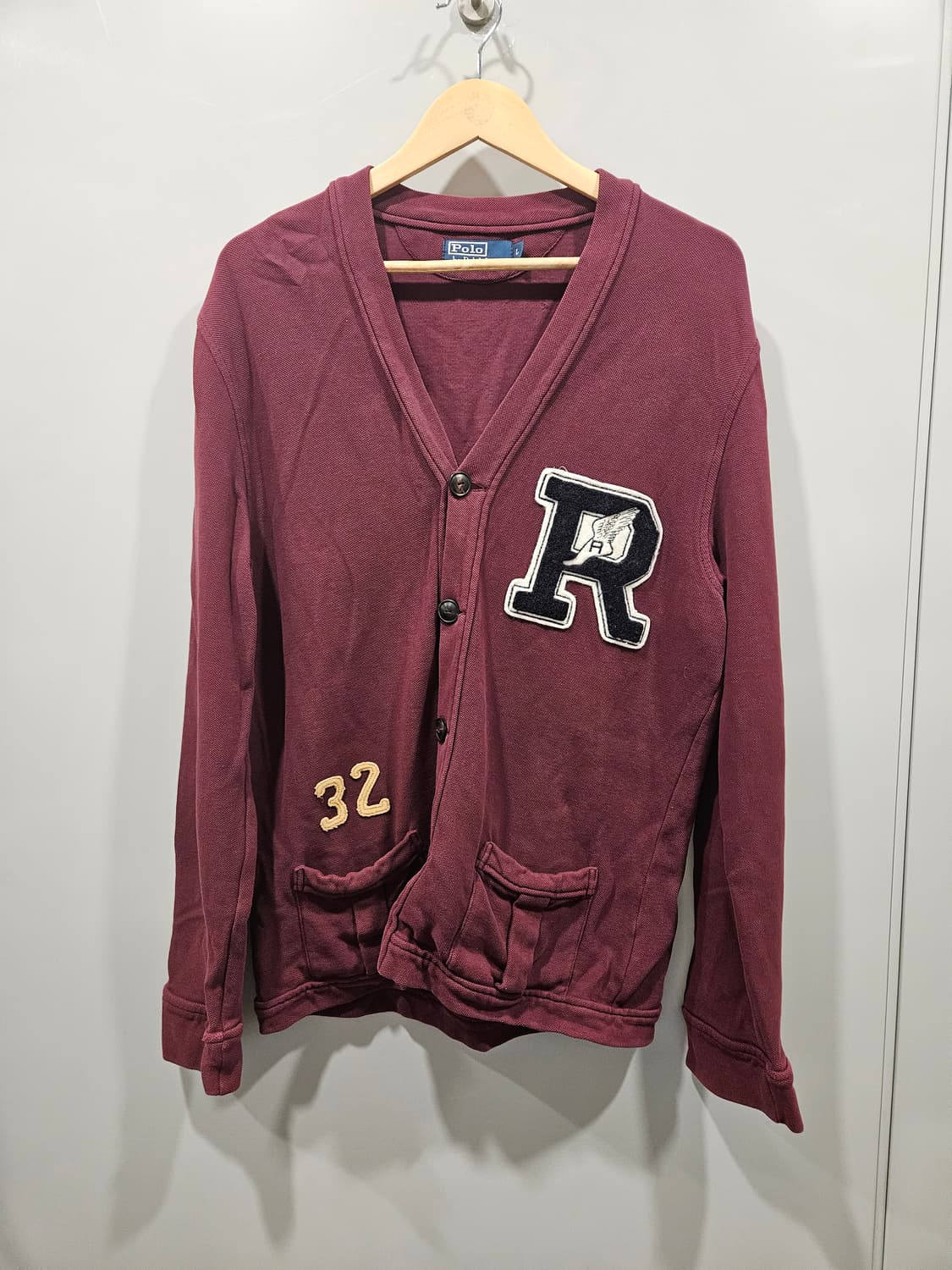 폴로 랄프로렌 버건디 가디건 L 상품이미지1
