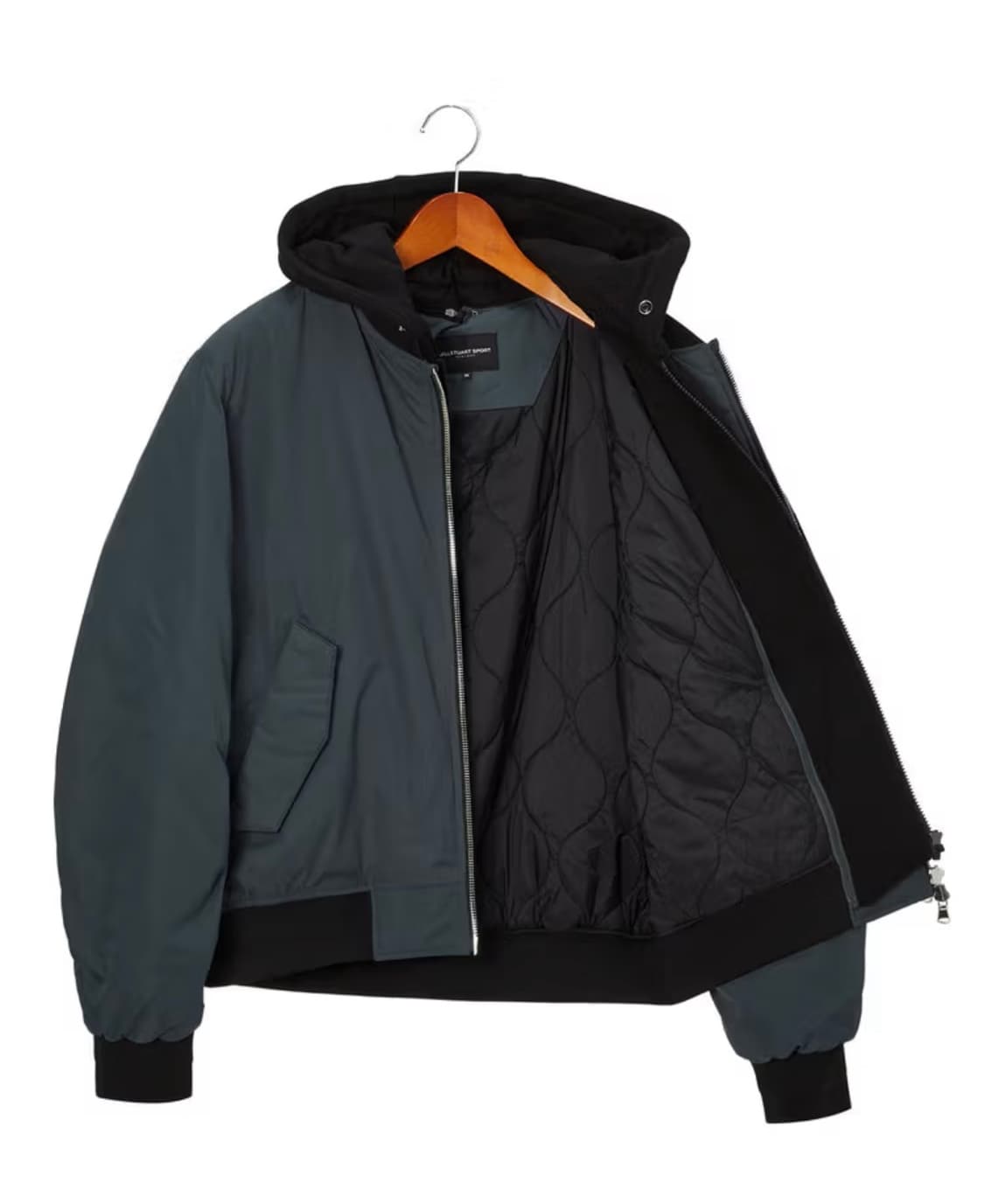 차콜 MA-1 후드 탈착 유니 항공점퍼 상품이미지2