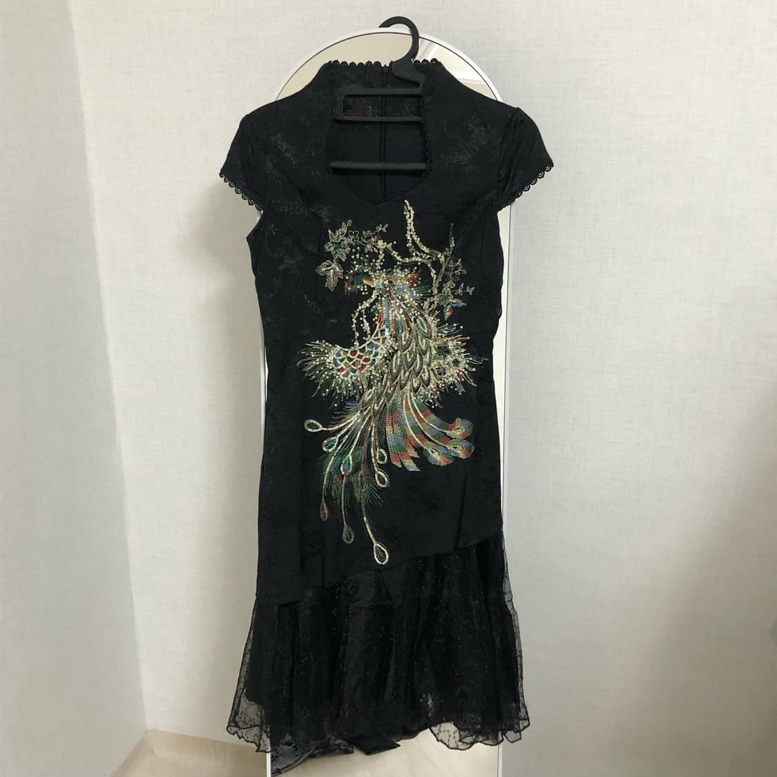 피아오량 Embroidered Phoenix midi dress (bla 상품이미지5