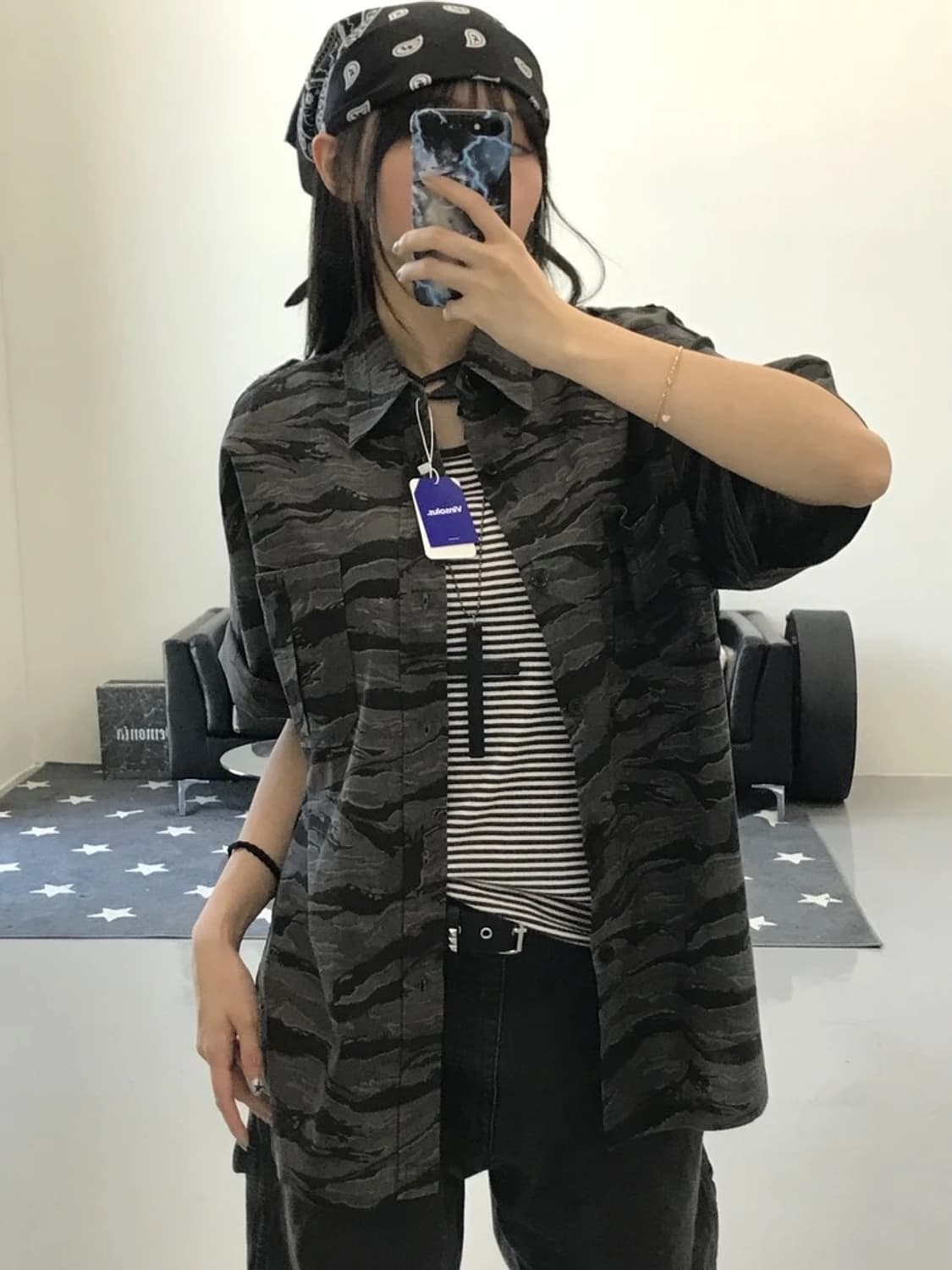 Has Been 타이거카모 반팔 셔츠 상품이미지2