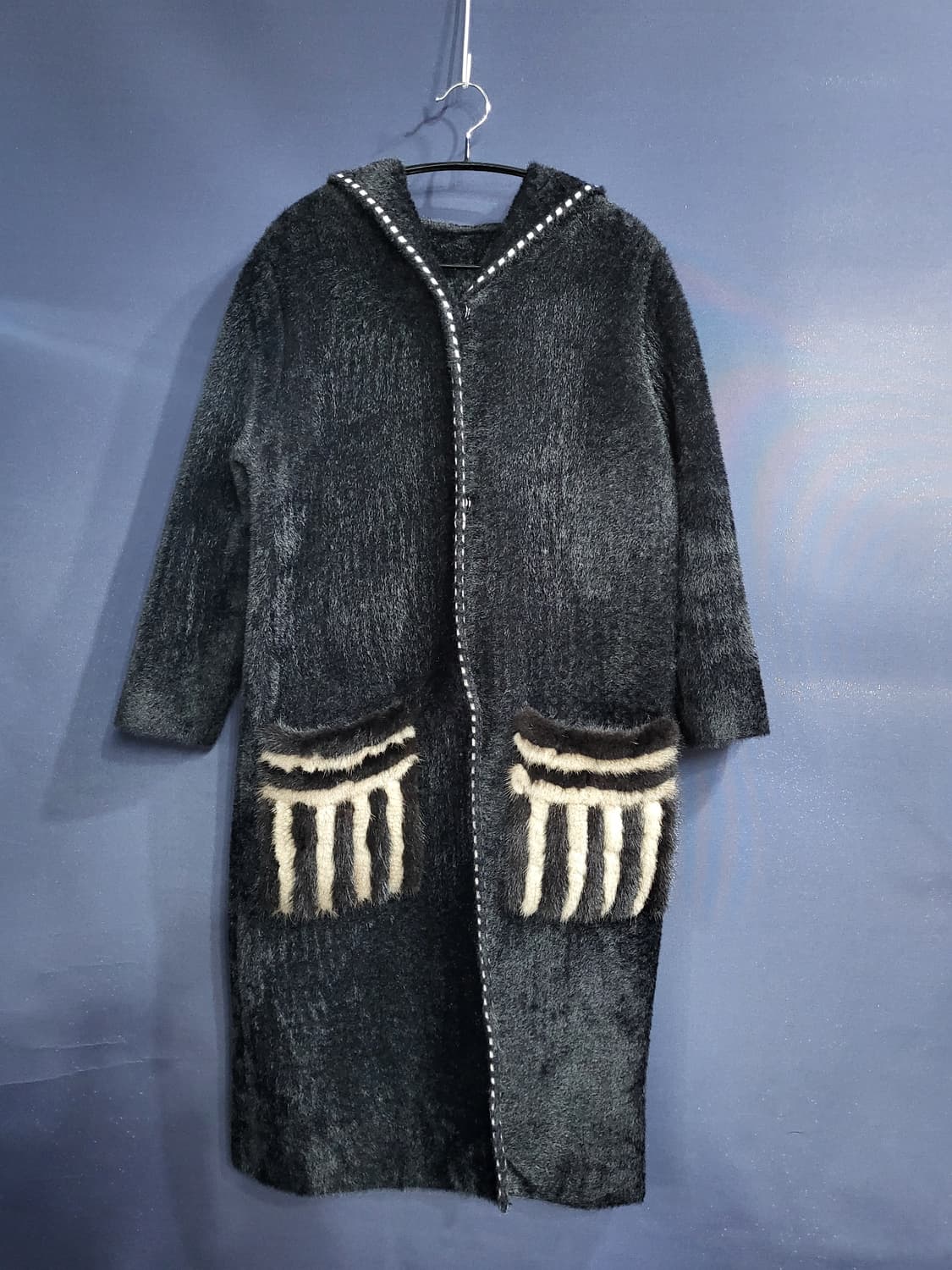 포켓밍크 퍼 후드자켓 가디건 상품이미지1