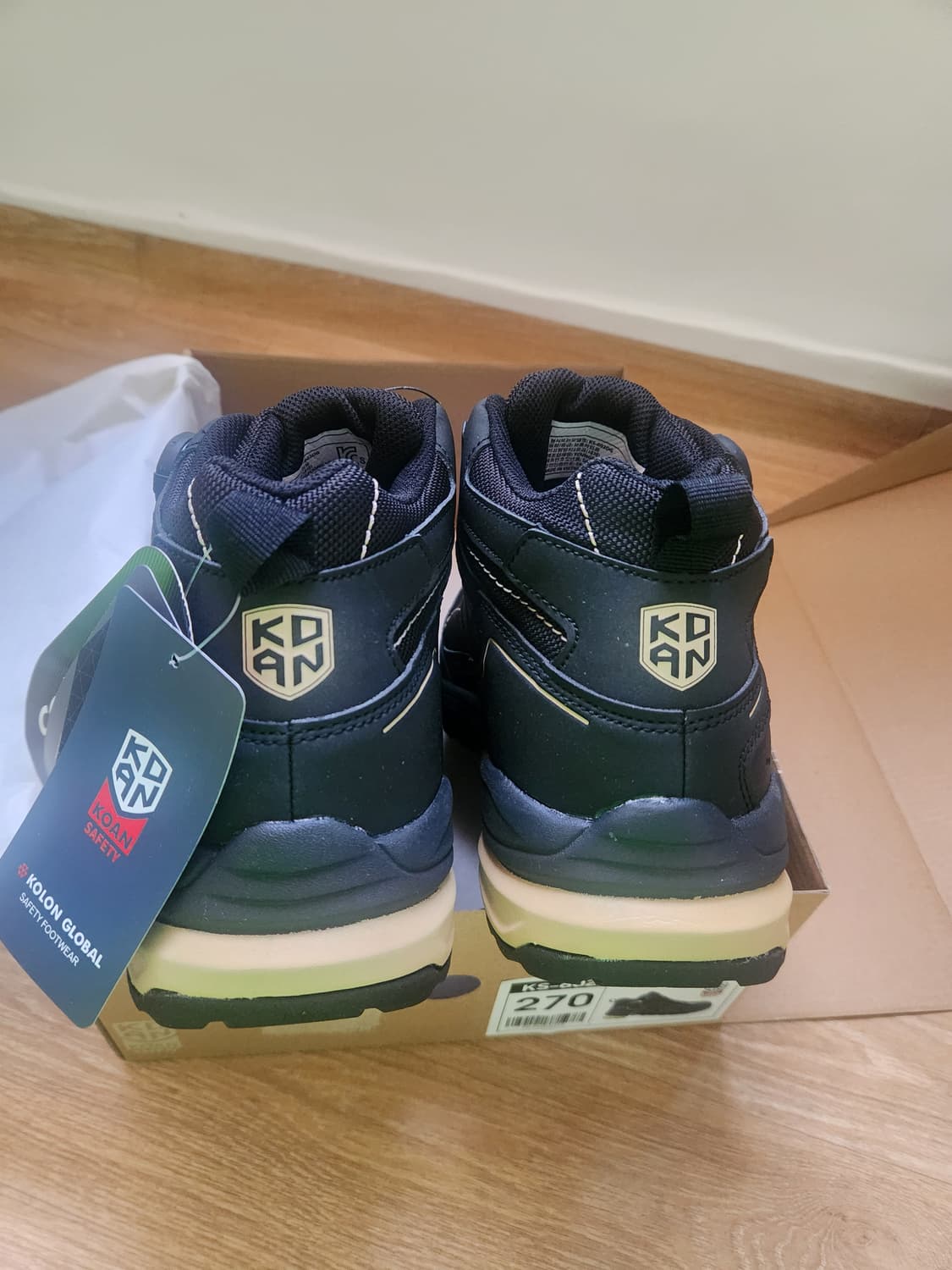 코오롱 KOAN 안전화 블랙 270mm 새상품(신형) 상품이미지5