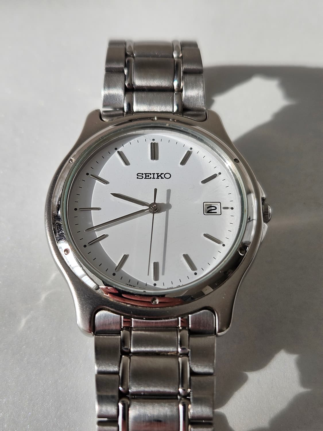 빈티지 세이코 쿼츠 실버&화이트 상품이미지3