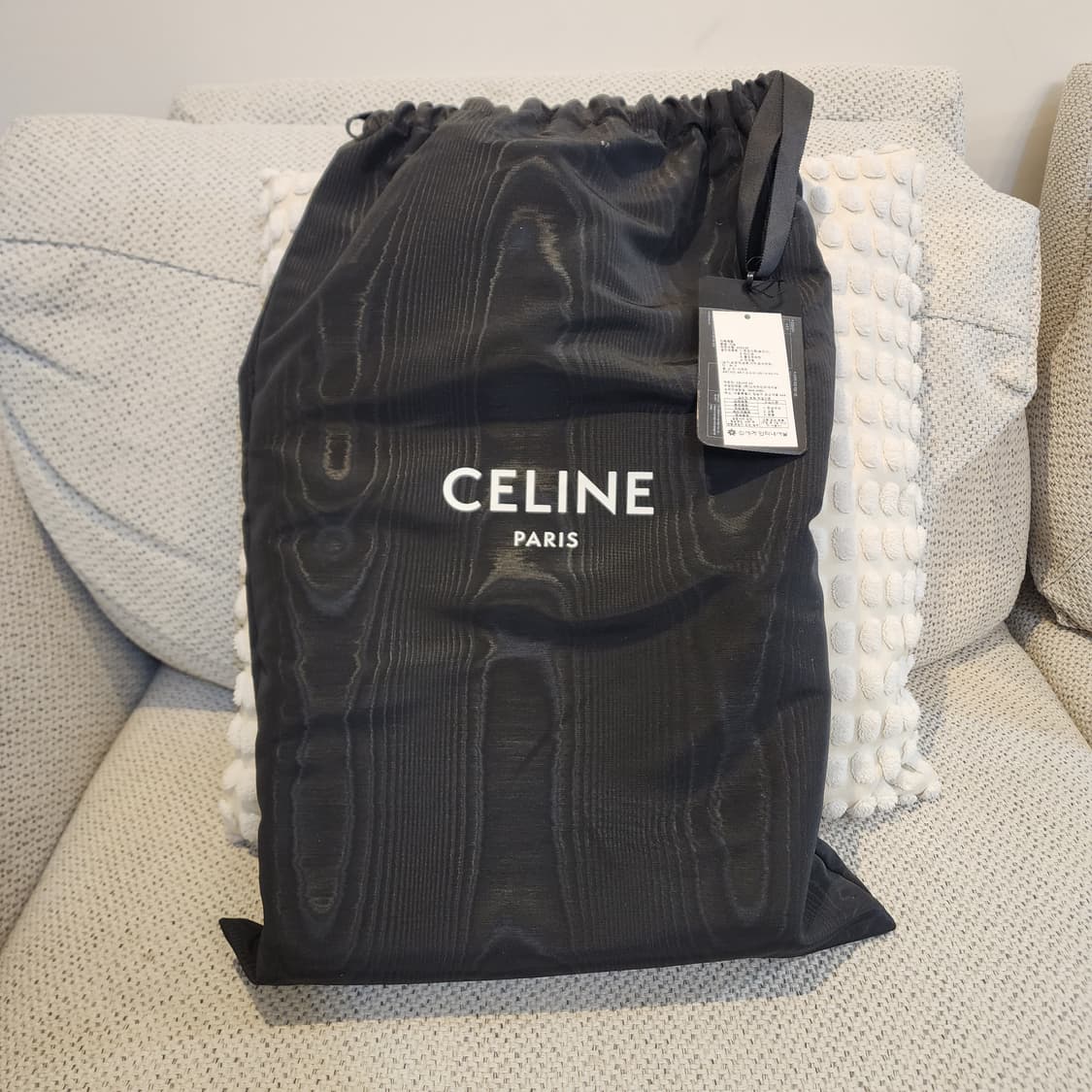 새상품급 셀린느 트리오페 캔버스 버티컬 카바스 스몰 토트백 블랙 탄 상품이미지2