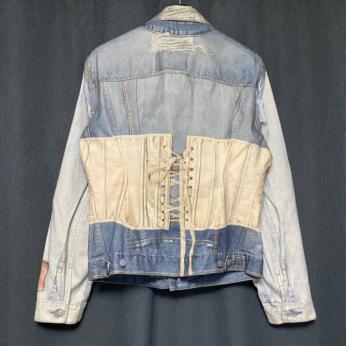 [Acne Studios]아크네 트롱프뢰유 프린트 데님 재킷 48 상품이미지5