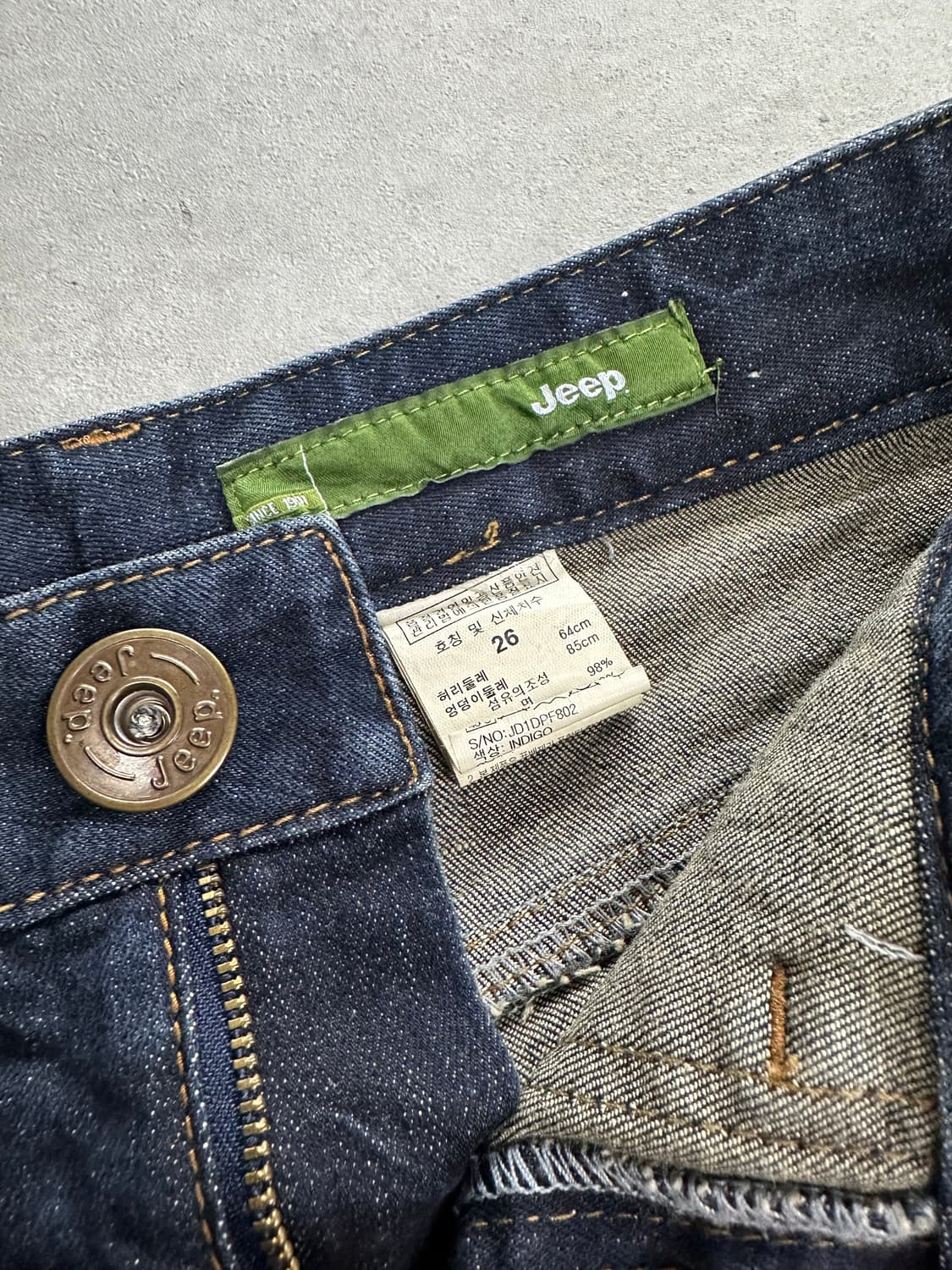 JEEP 빈티지 워싱 데님 쇼츠 상품이미지3