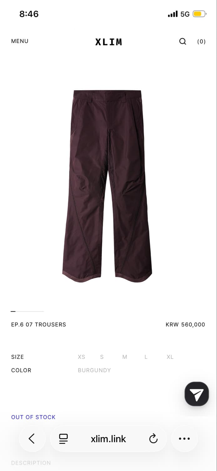 Xlim ep.6 07 Trousers 상품이미지1